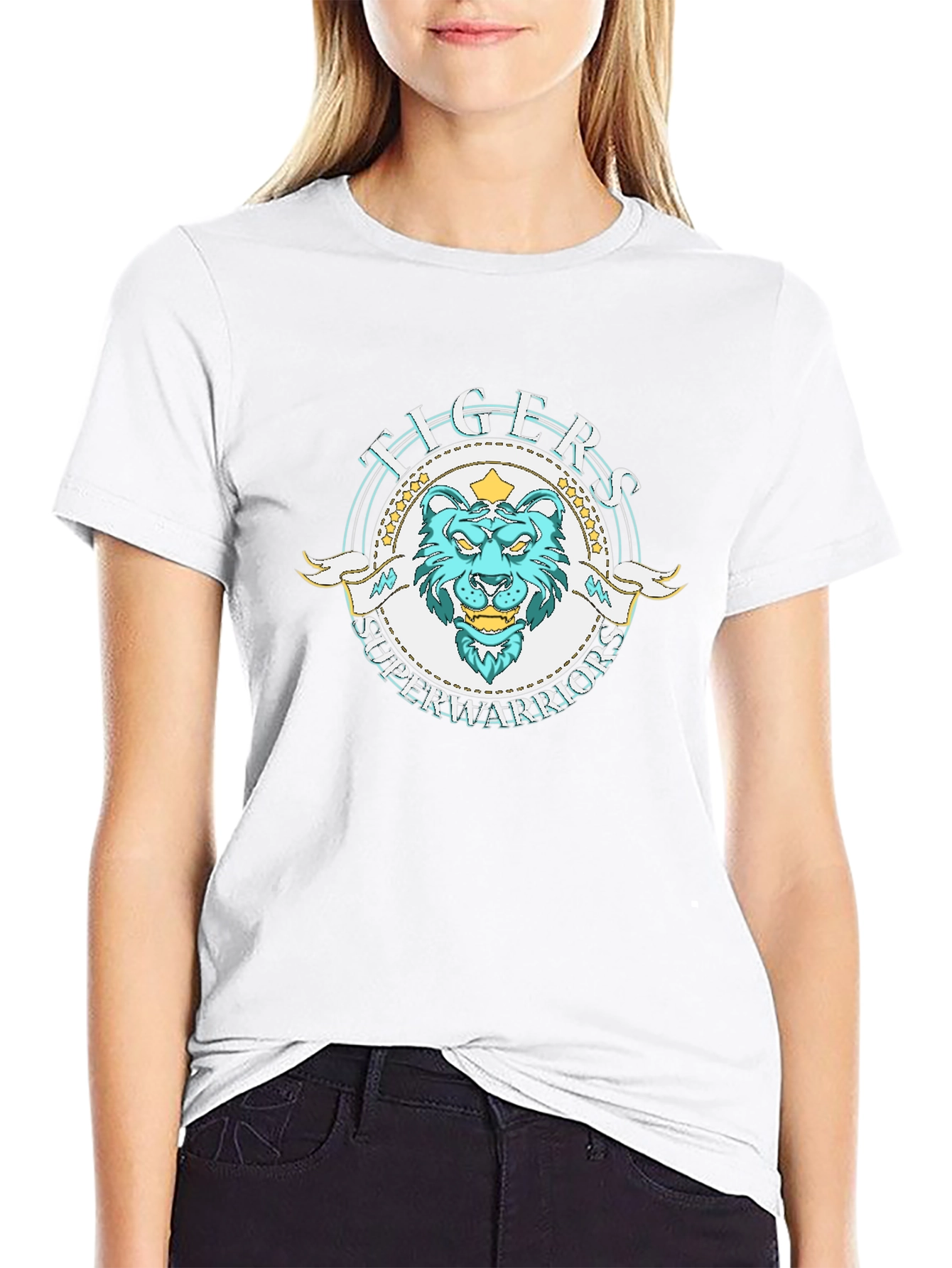 Tigers Super Warriors Graphic Print T-Shirt