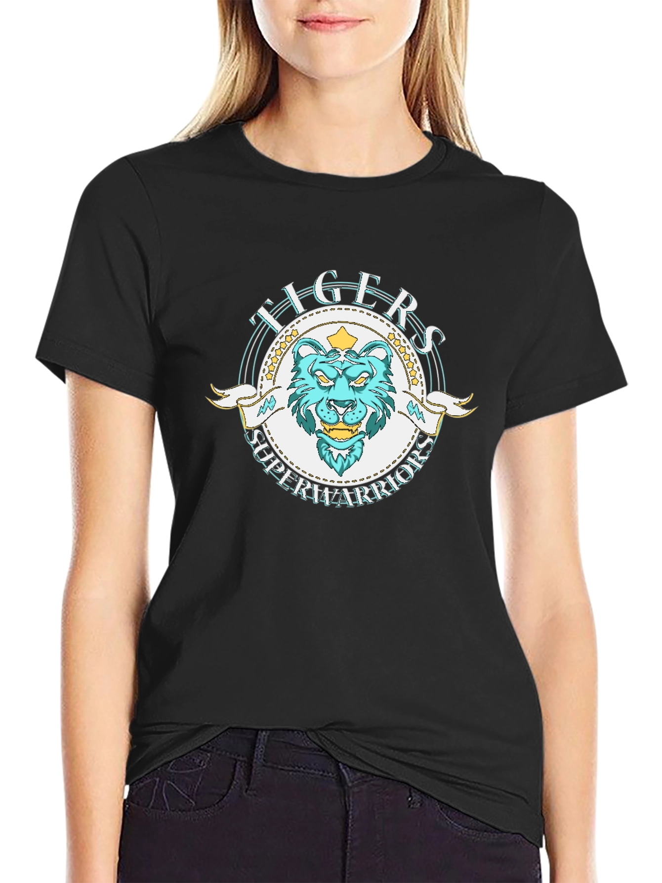 Tigers Super Warriors Graphic Print T-Shirt
