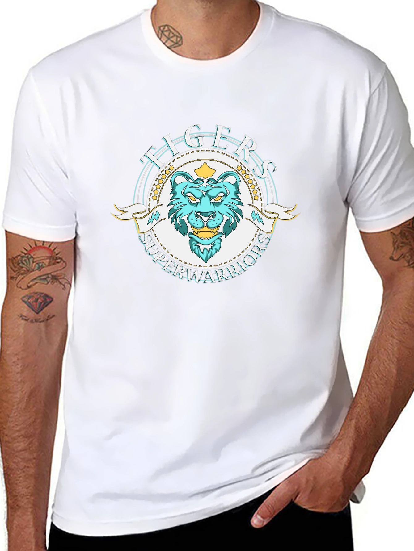 Tigers Super Warriors Graphic Print T-Shirt