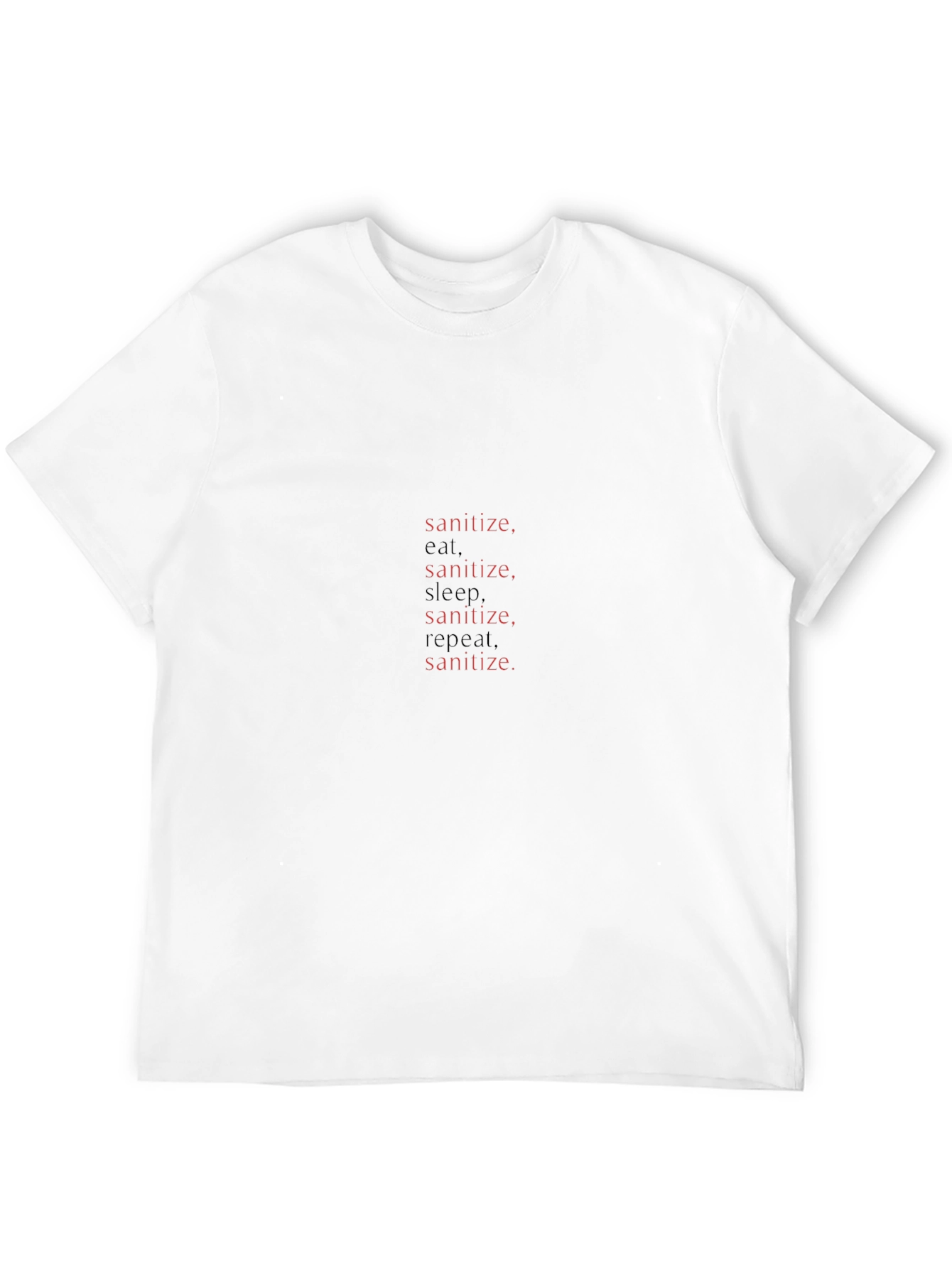 Sanitize Eat Sleep Repeat T-Shirt - Black