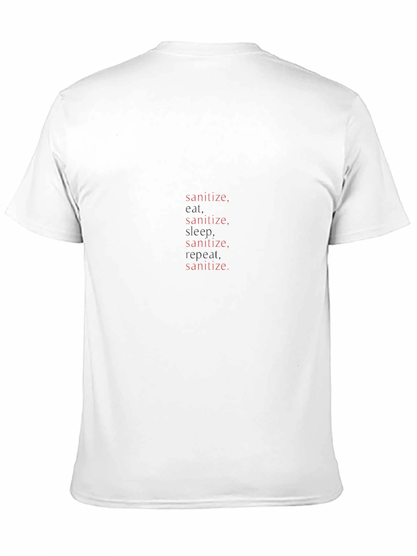Sanitize Eat Sleep Repeat T-Shirt - Black
