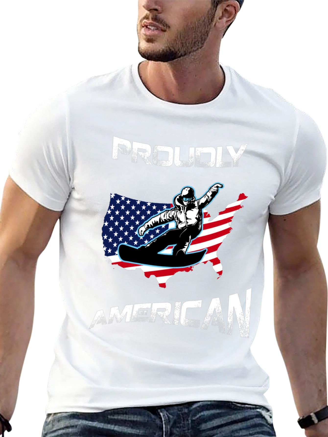Proudly American Snowboarder T-Shirt