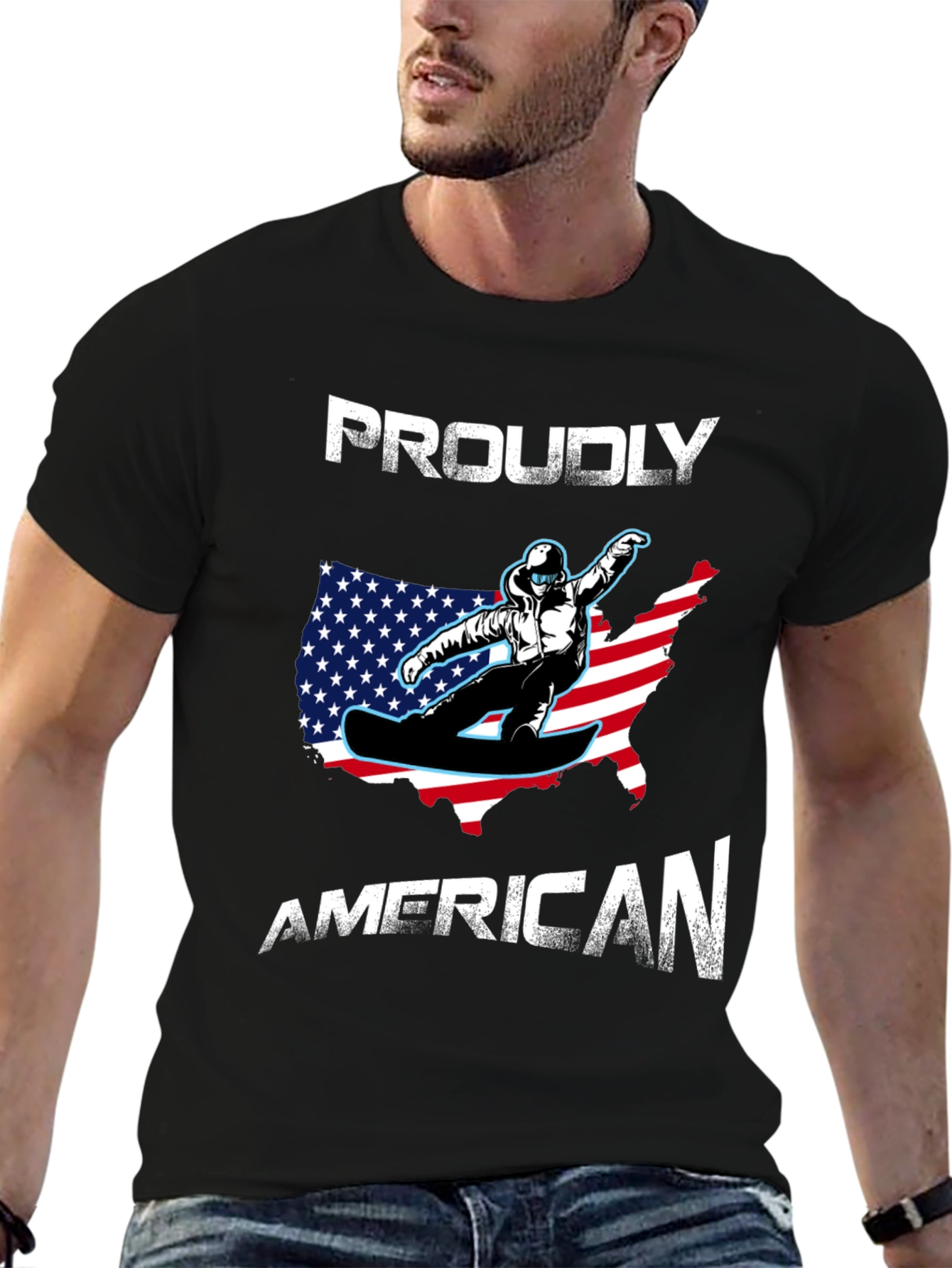Proudly American Snowboarder T-Shirt
