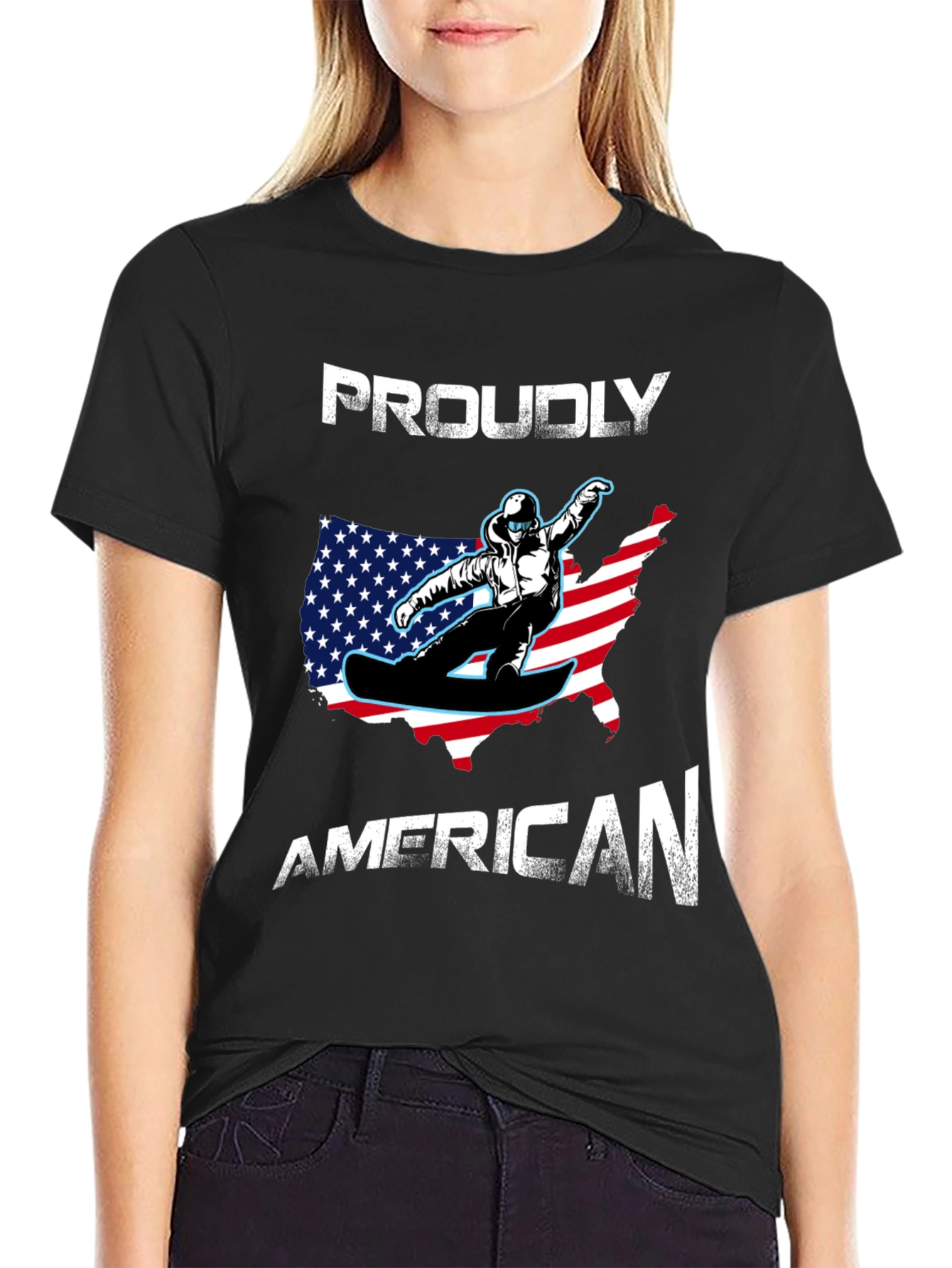 Proudly American Snowboarder T-Shirt