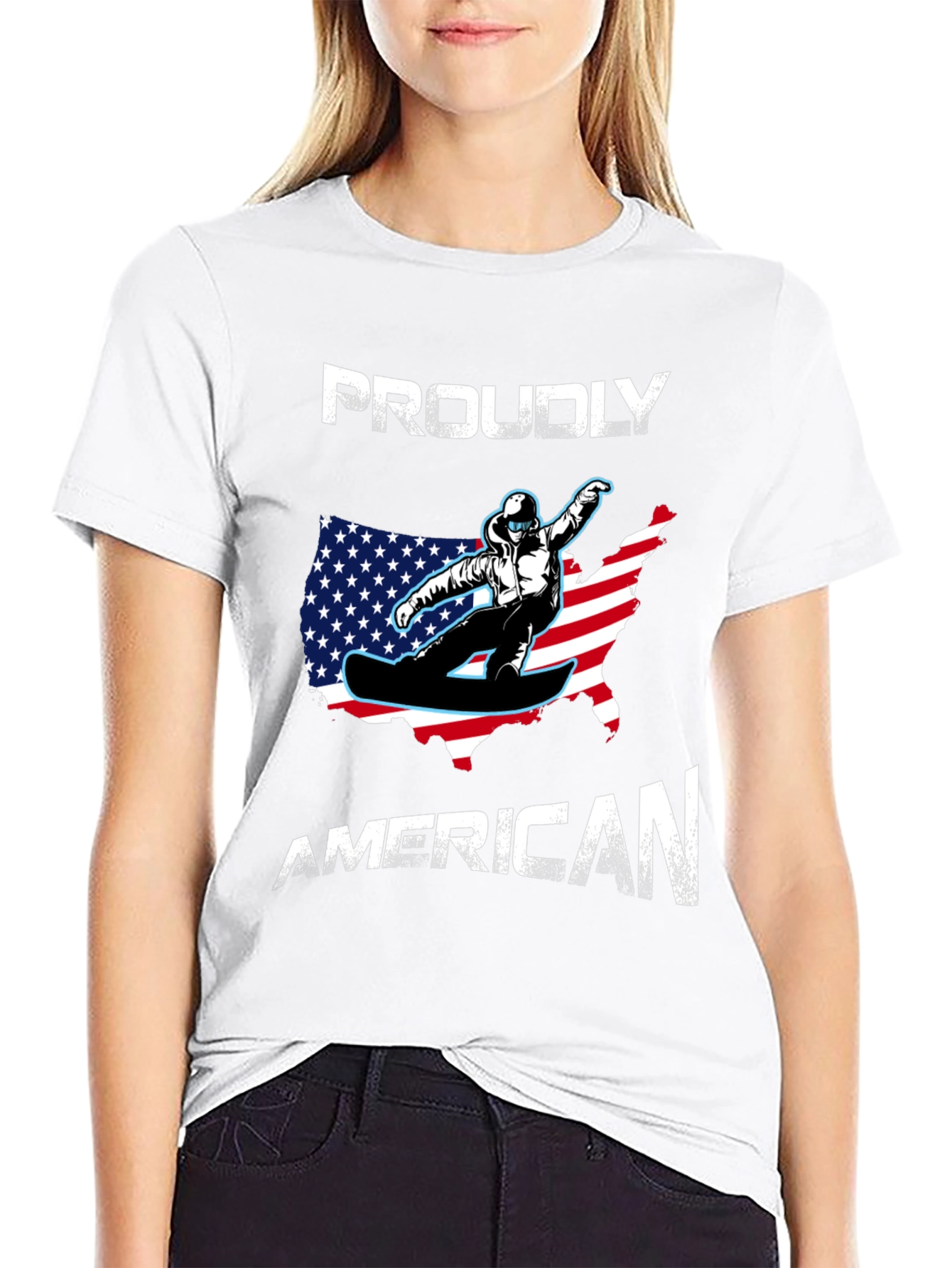 Proudly American Snowboarder T-Shirt