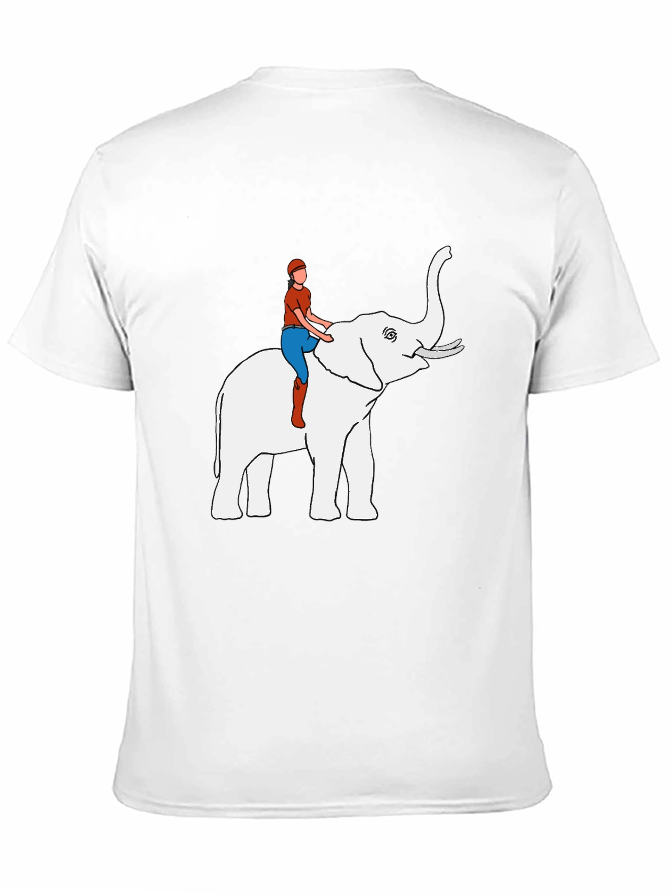 Elephant Rider Graphic Tee - Black Cotton Blend