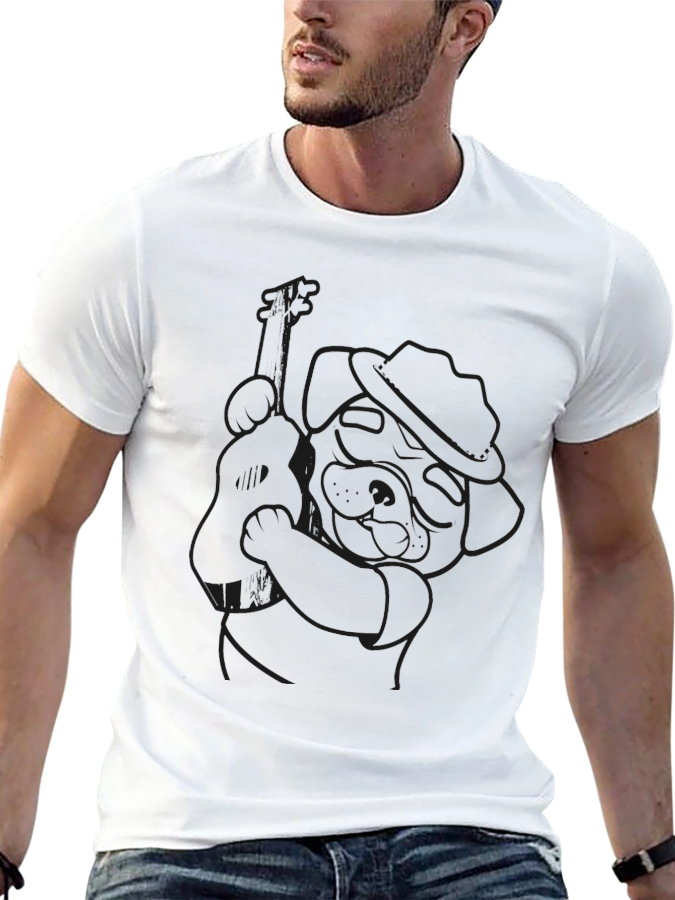 Mens Graphic Print Black T-Shirt