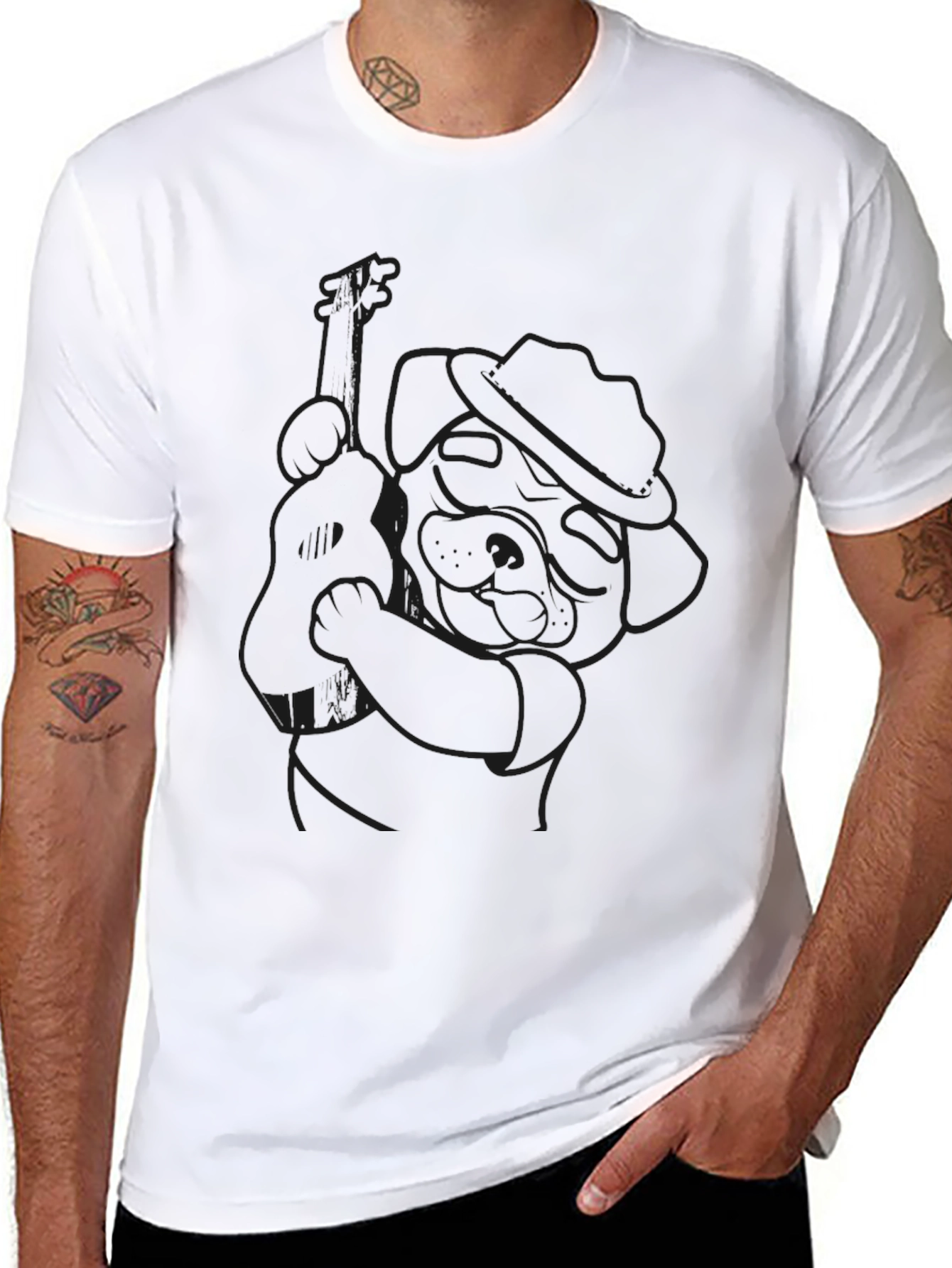Mens Graphic Print Black T-Shirt