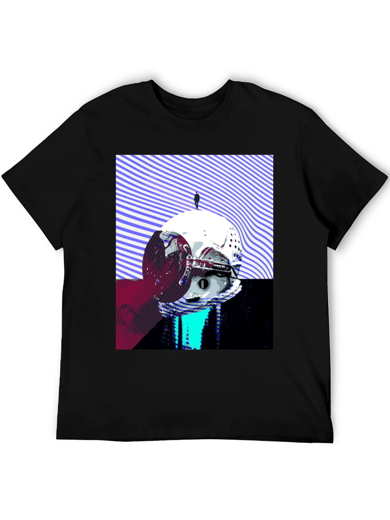 Abstract Graphic Print Mens T-Shirt