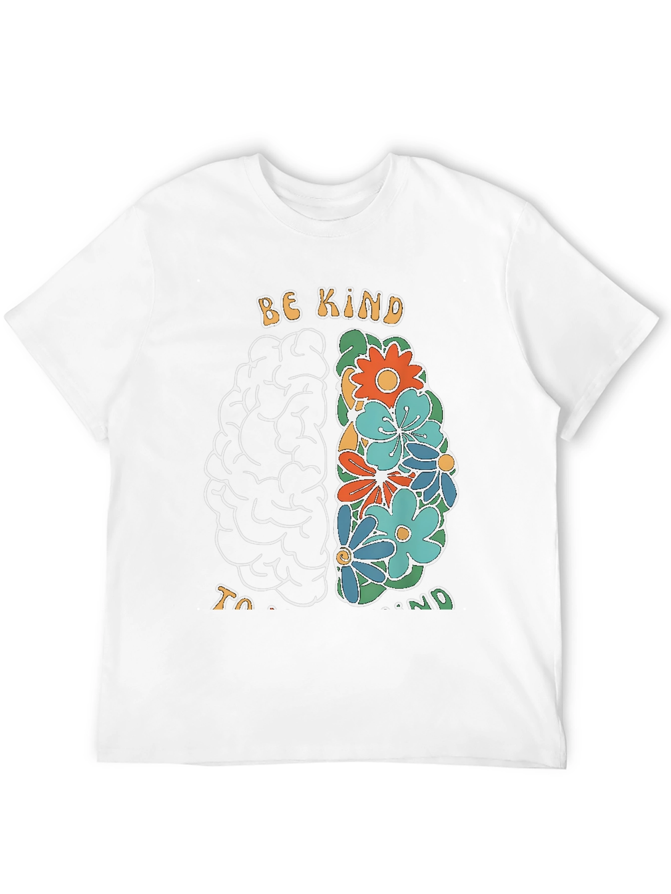 Be Kind Brain Graphic T-Shirt