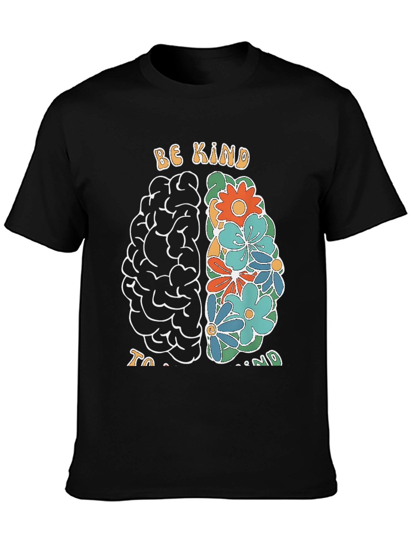 Be Kind Brain Graphic T-Shirt