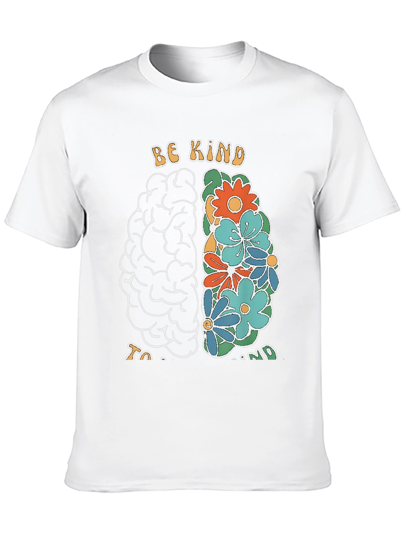 Be Kind Brain Graphic T-Shirt