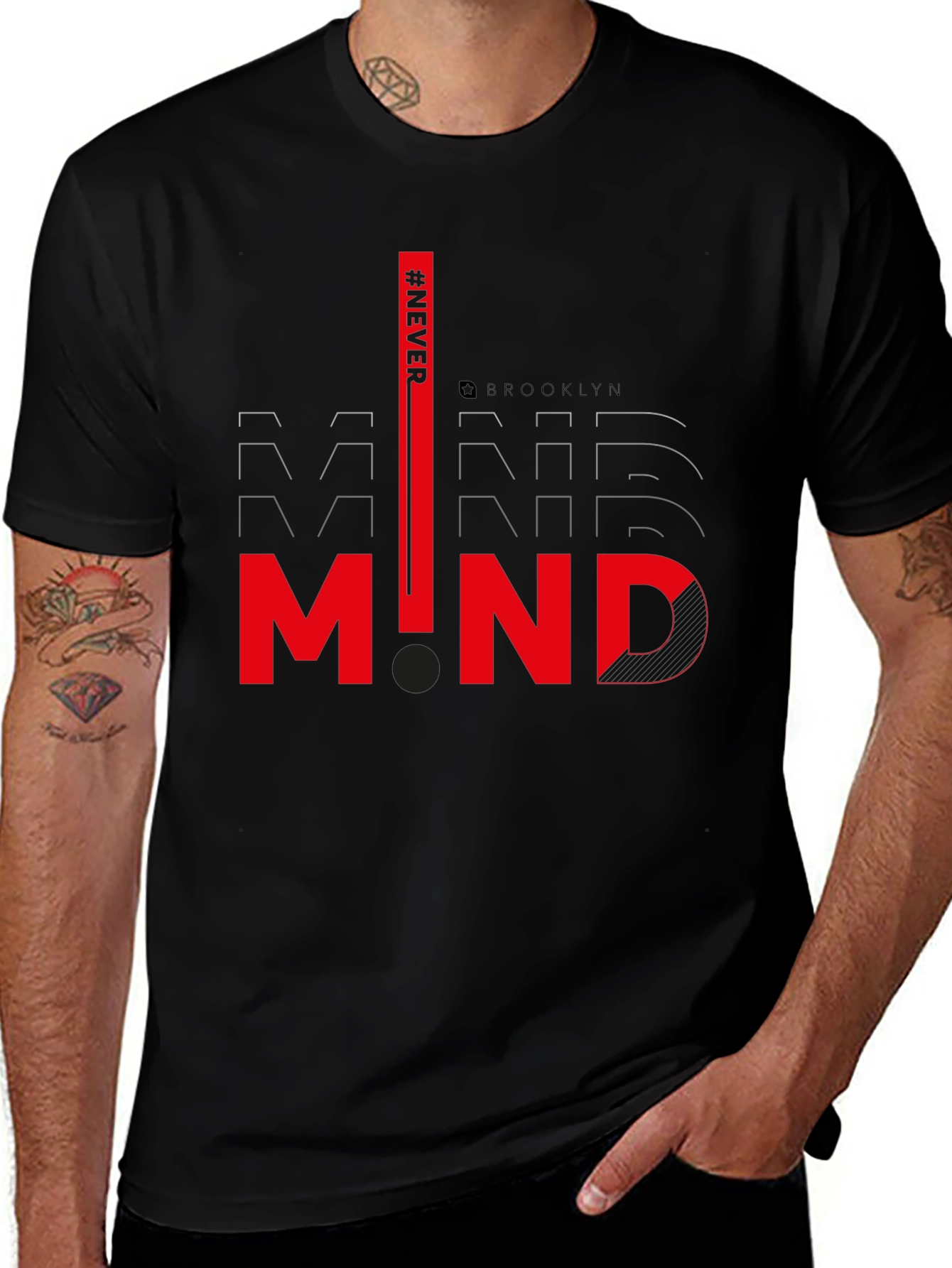Modern Mind Graphic Tee - Sleek Black T-Shirt