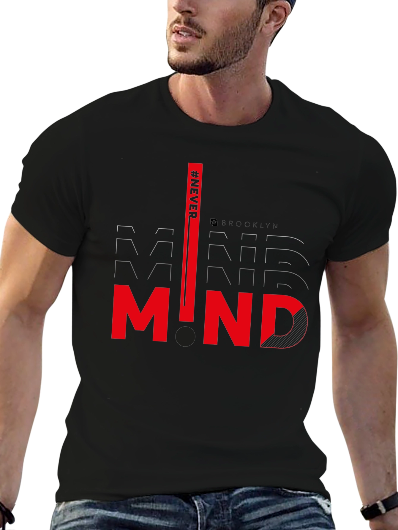 Modern Mind Graphic Tee - Sleek Black T-Shirt