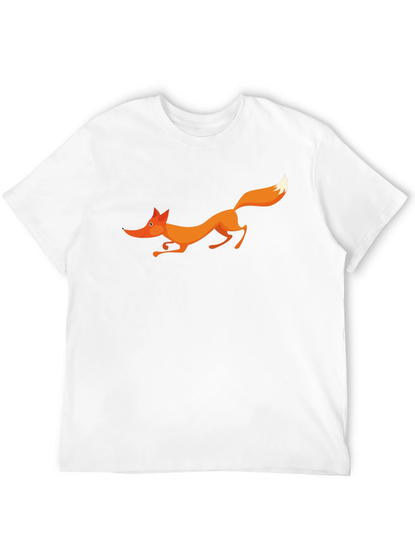 Fox Graphic Black T-Shirt - Cartoon Animal Tee