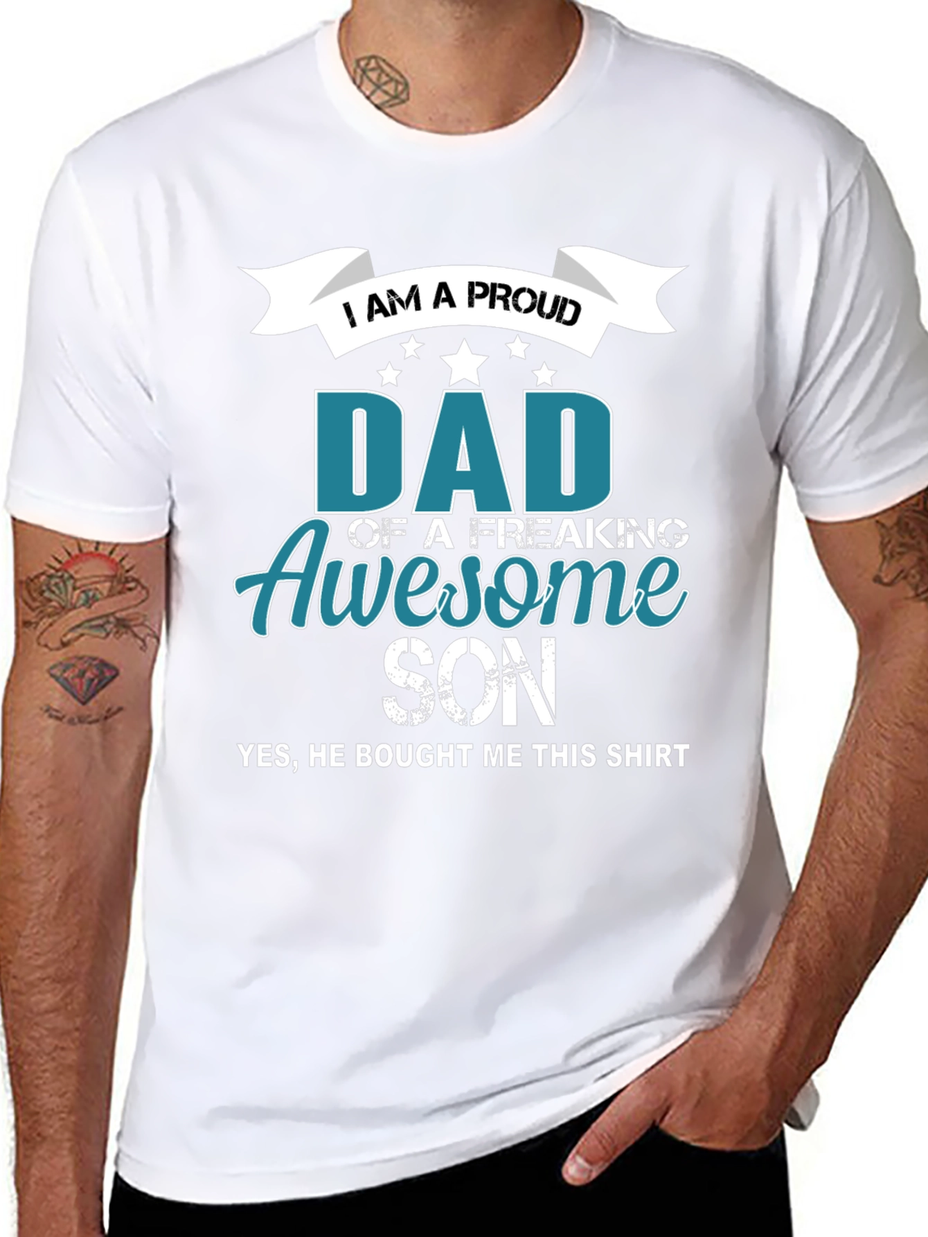 Proud Dad of an Awesome Son Graphic Tee