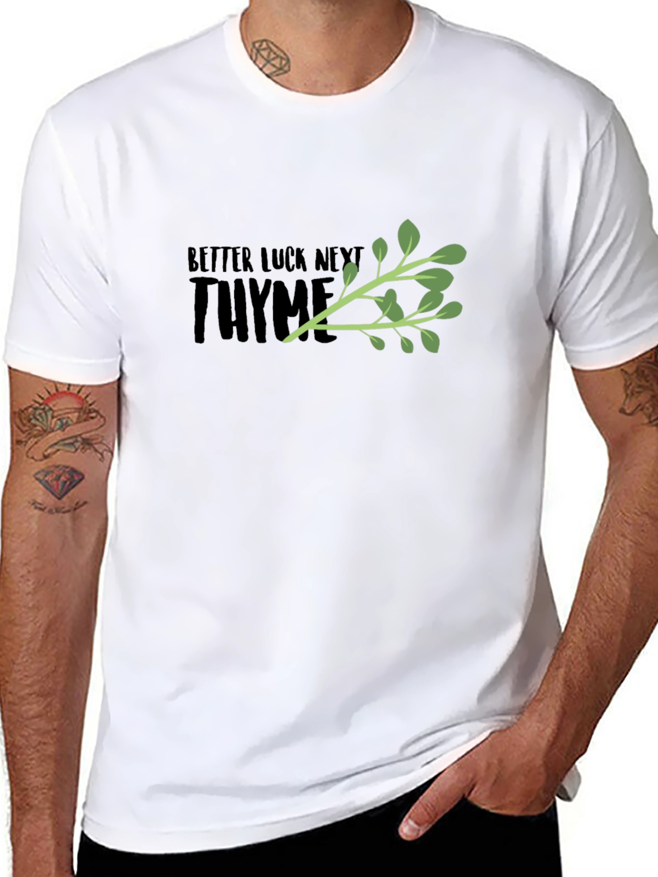 Better Luck Next Thyme Black Graphic Tee