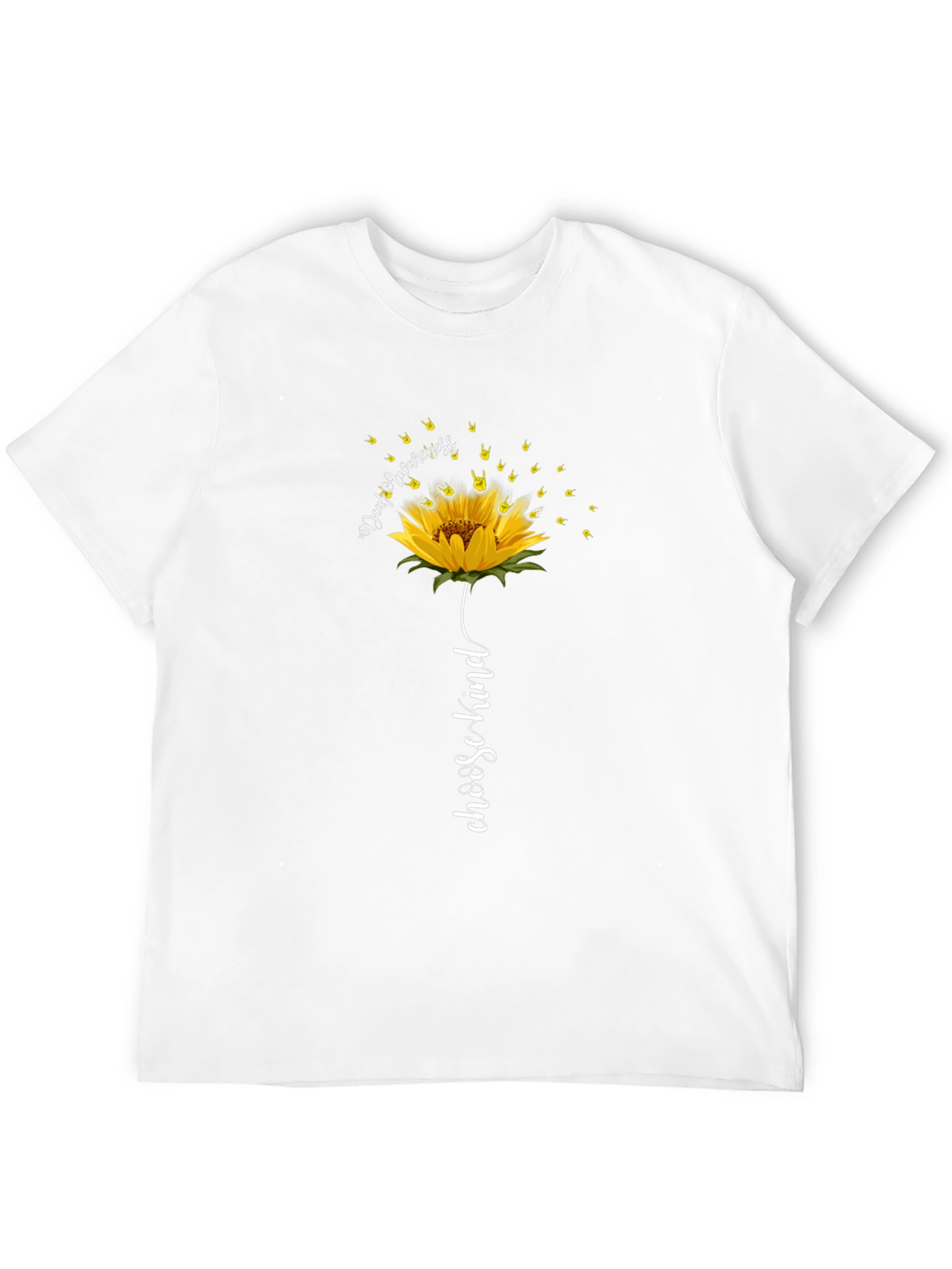 Deaf Awareness Sunflower T-Shirt