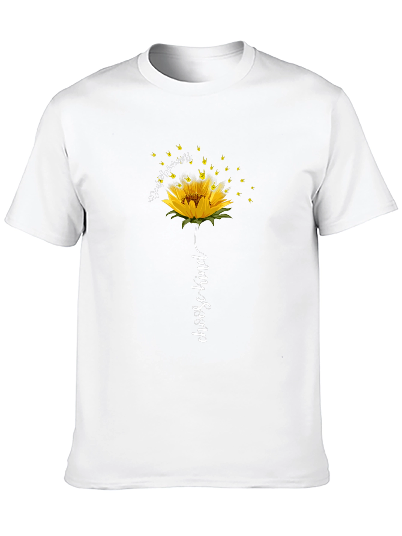 Deaf Awareness Sunflower T-Shirt