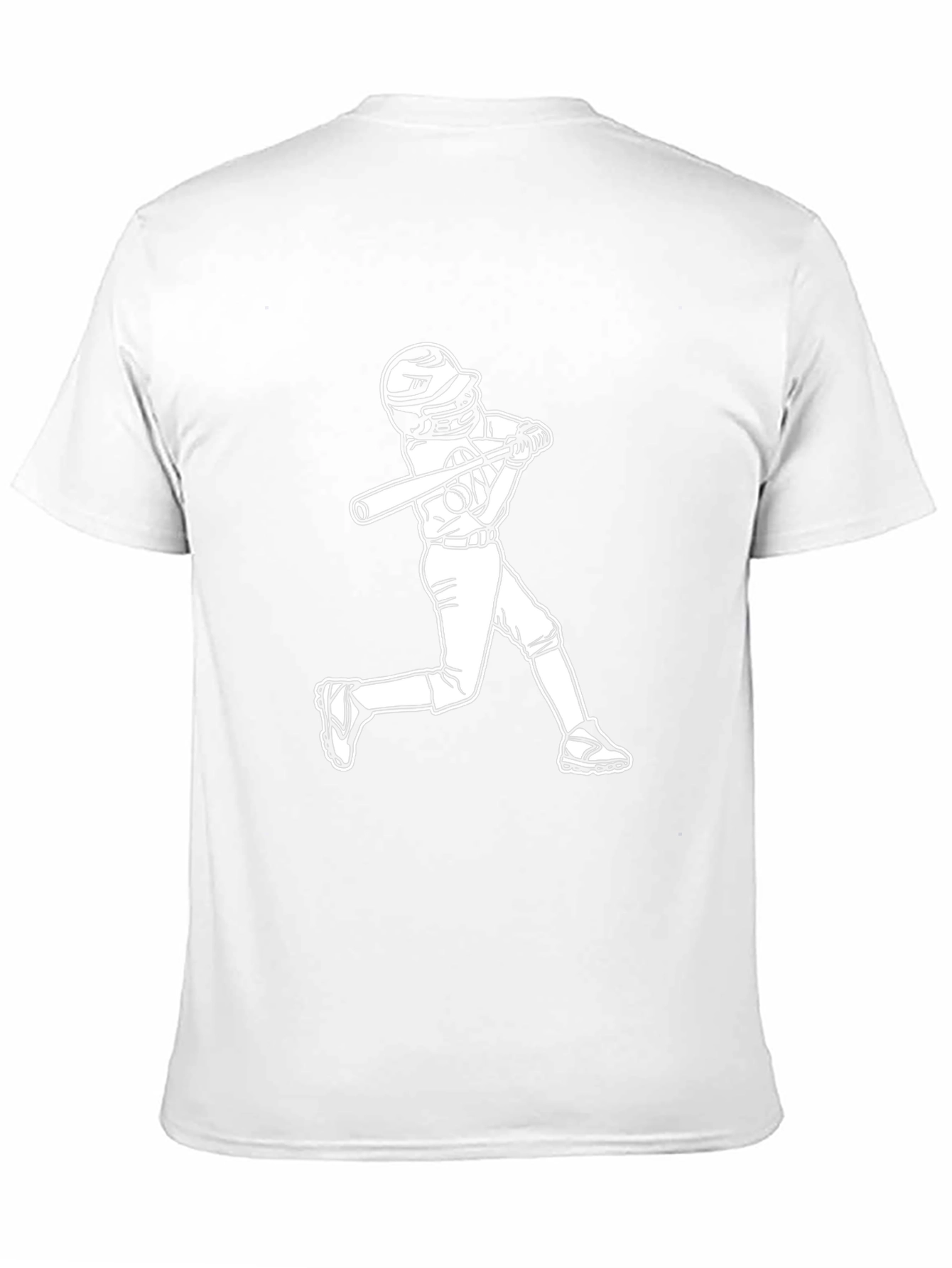 Baseball Hitter Graphic Tee - Black Cotton Blend
