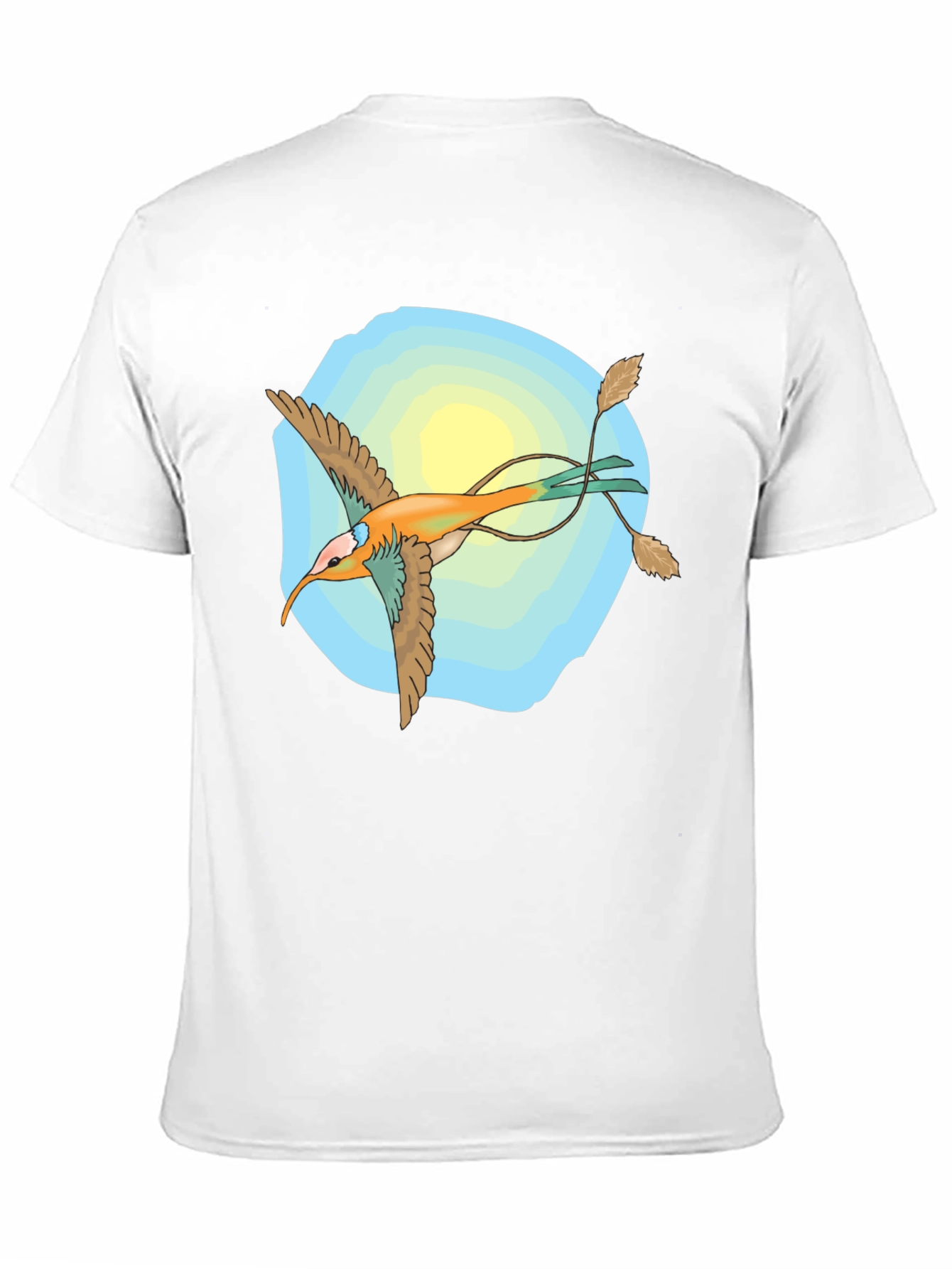 Unique Bird Graphic Black T-Shirt