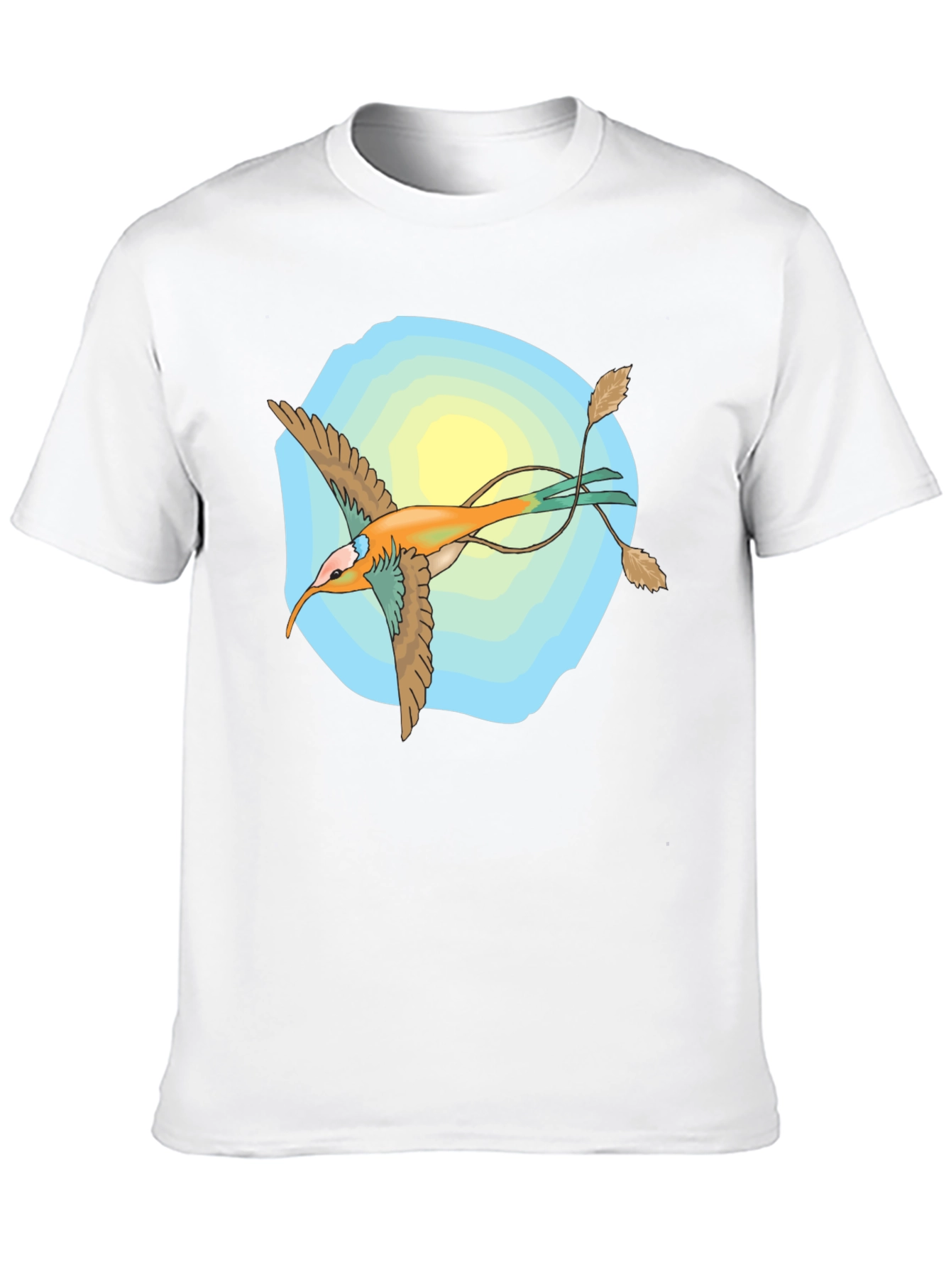 Unique Bird Graphic Black T-Shirt