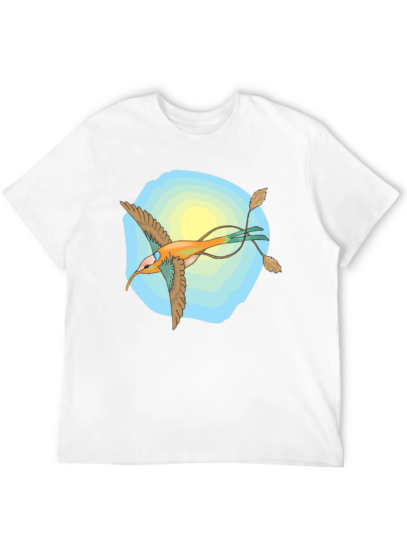 Unique Bird Graphic Black T-Shirt