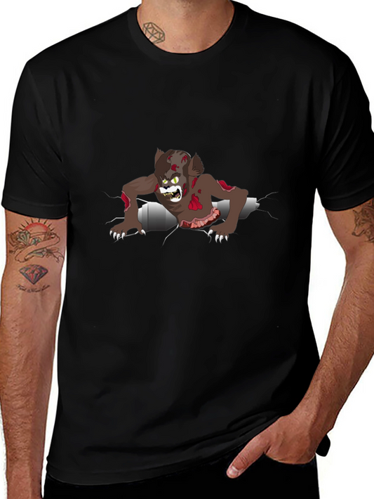 Zombie Wolf T-Shirt - Black