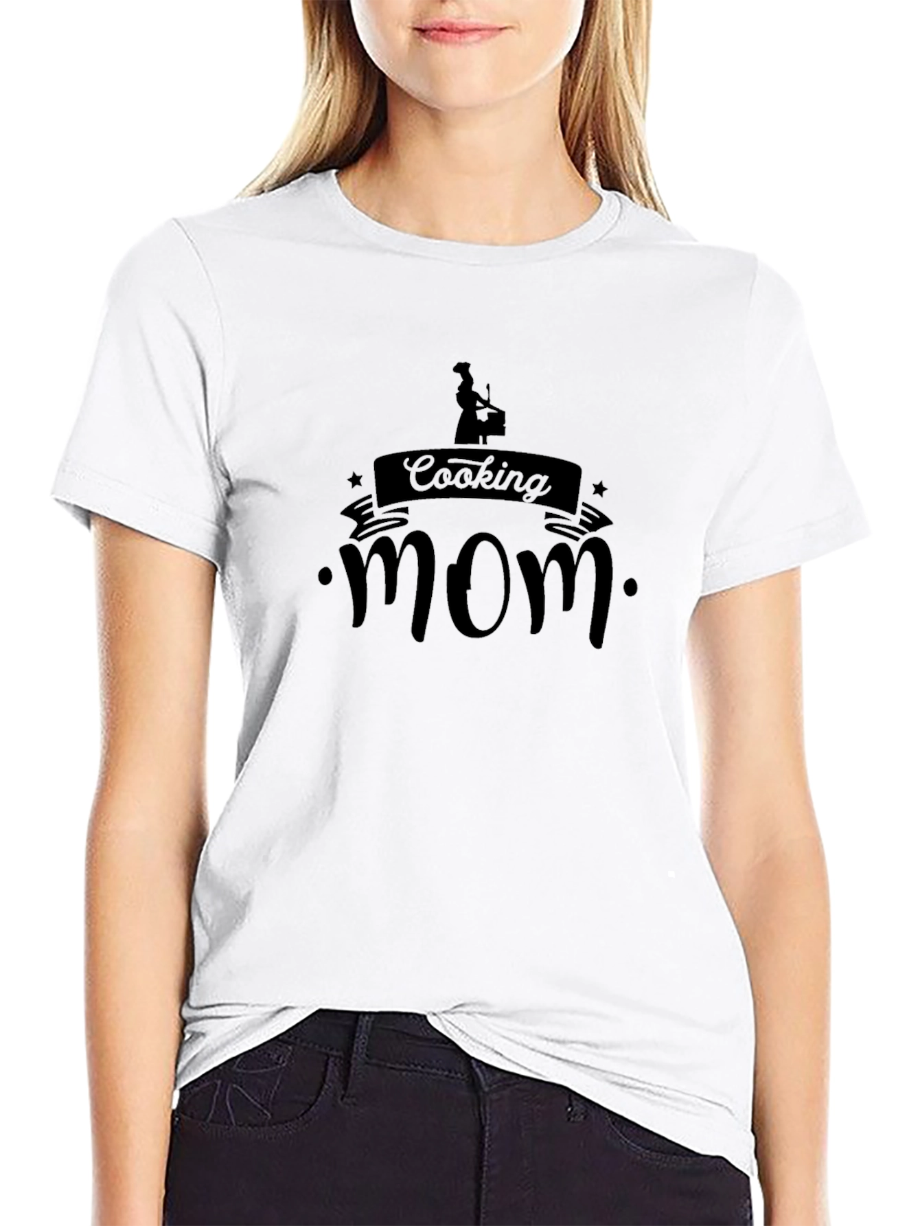 Cooking Mom T-Shirt - Black Graphic Tee