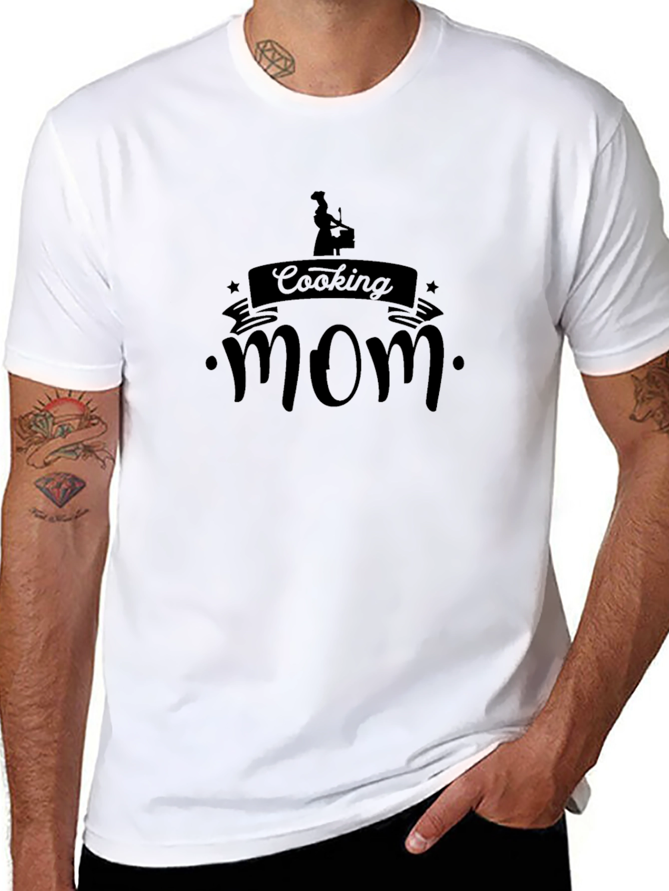 Cooking Mom T-Shirt - Black Graphic Tee