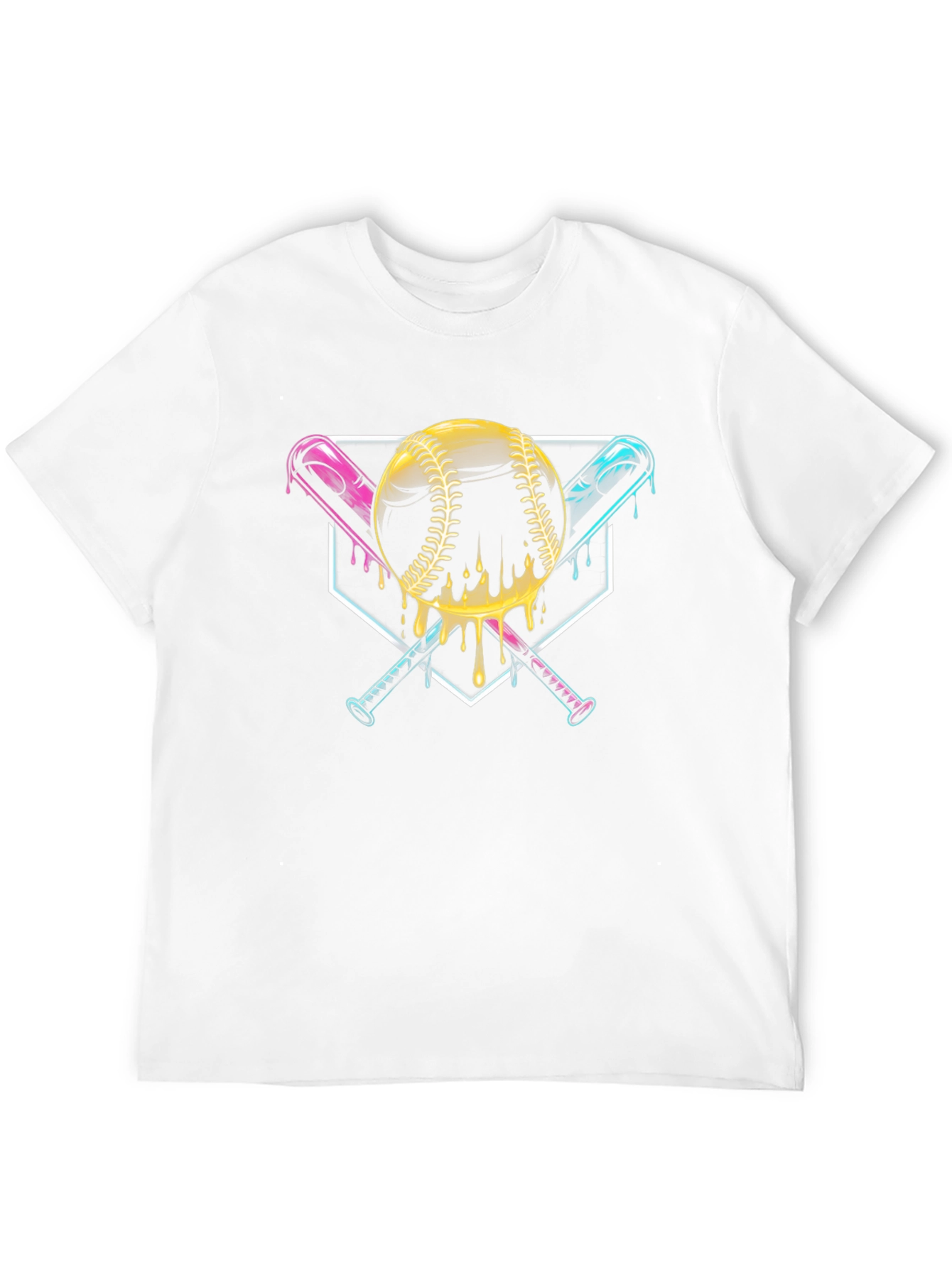 Dripping Baseball Bats Graphic Tee - Black