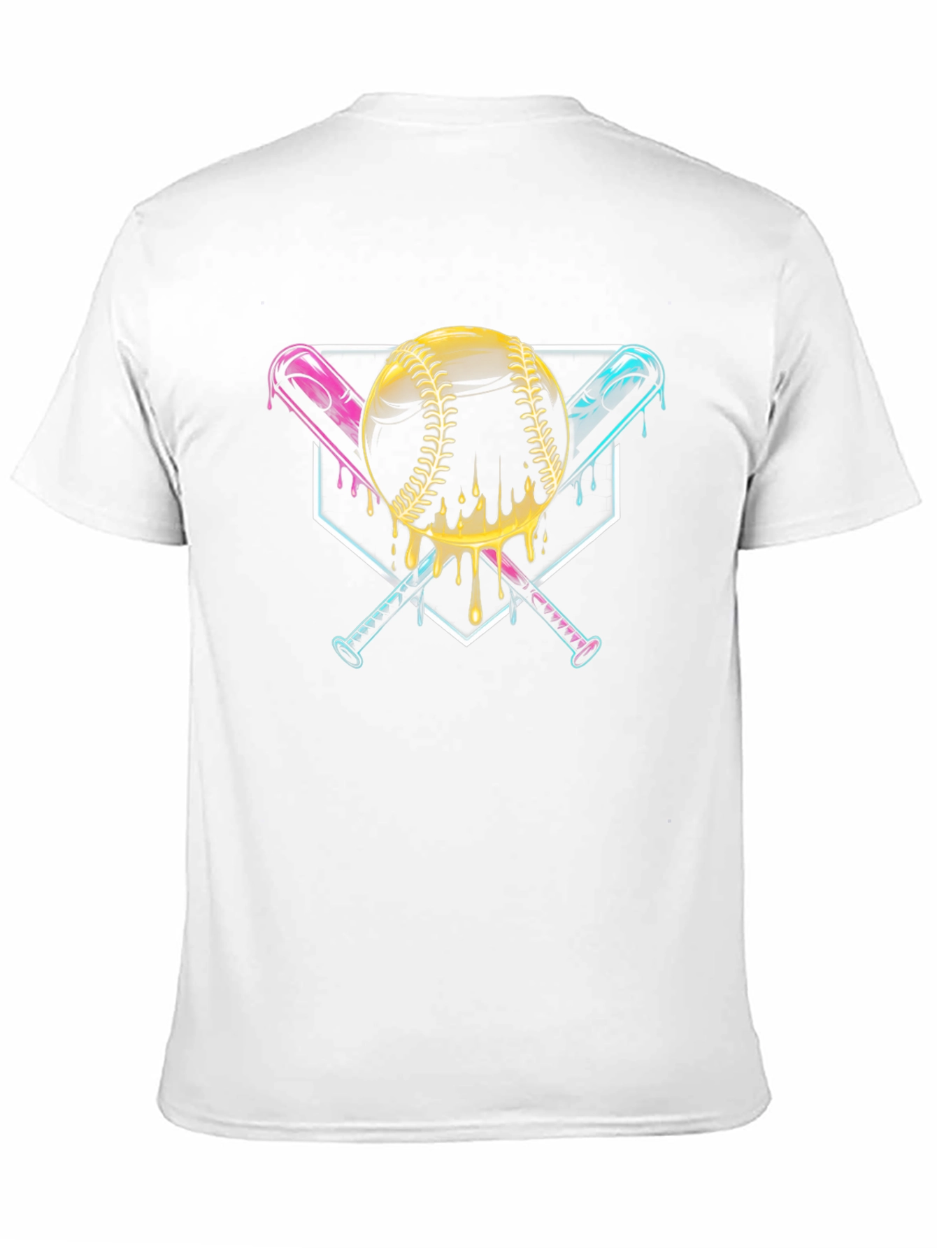 Dripping Baseball Bats Graphic Tee - Black