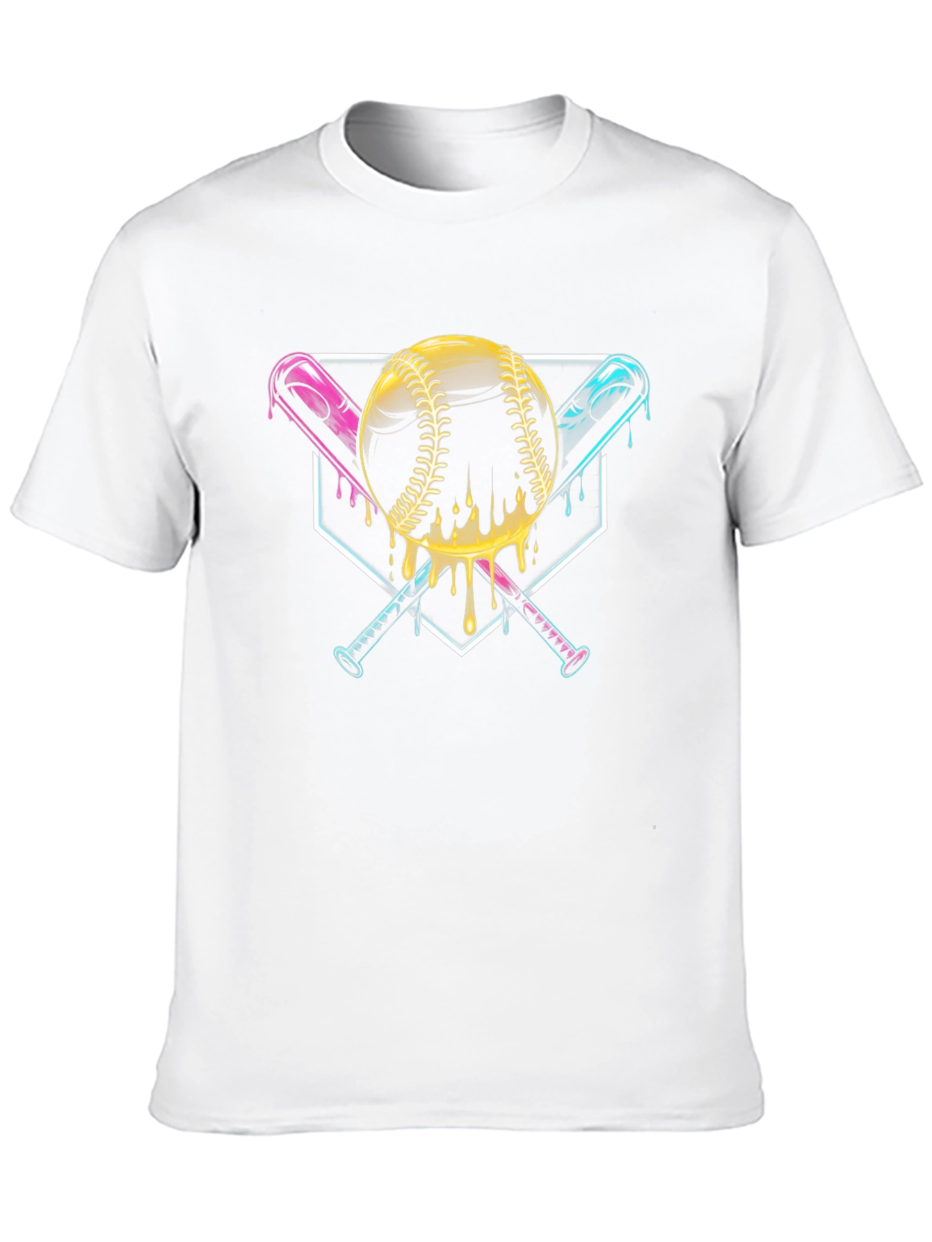 Dripping Baseball Bats Graphic Tee - Black