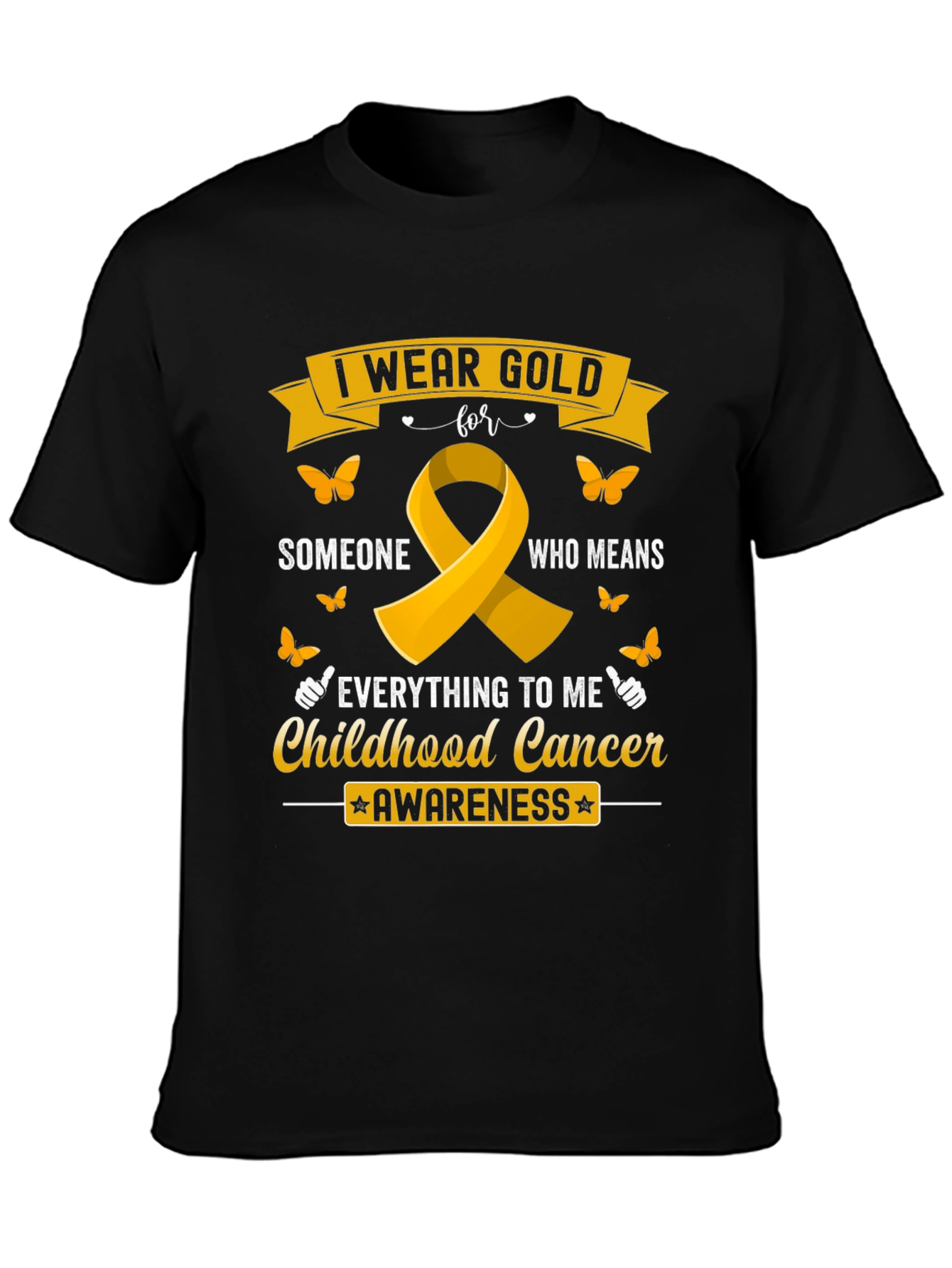 Childhood Cancer Awareness Gold Ribbon T-Shirt