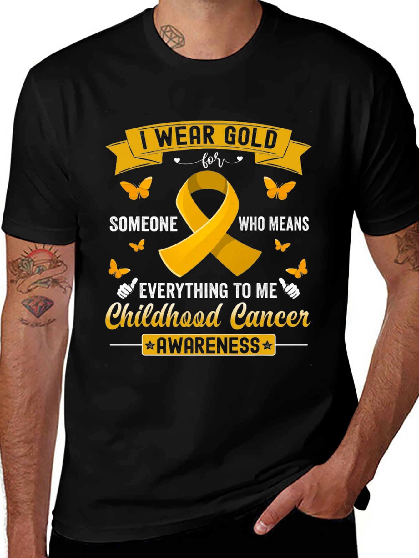 Childhood Cancer Awareness Gold Ribbon T-Shirt