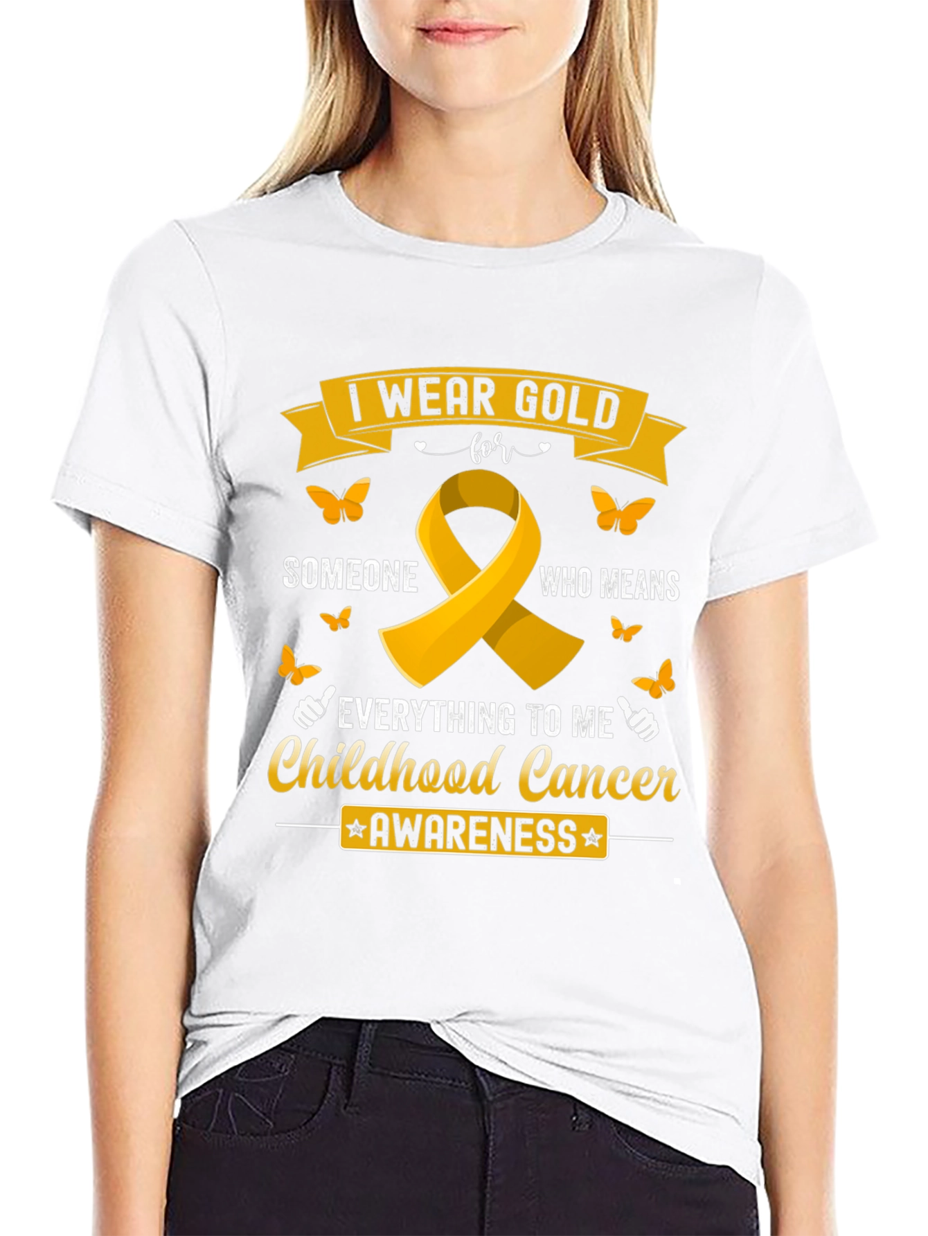 Childhood Cancer Awareness Gold Ribbon T-Shirt