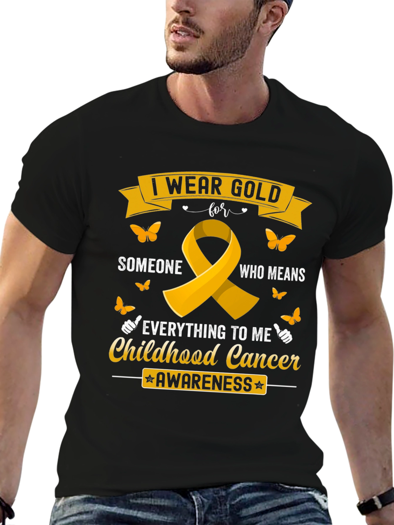 Childhood Cancer Awareness Gold Ribbon T-Shirt