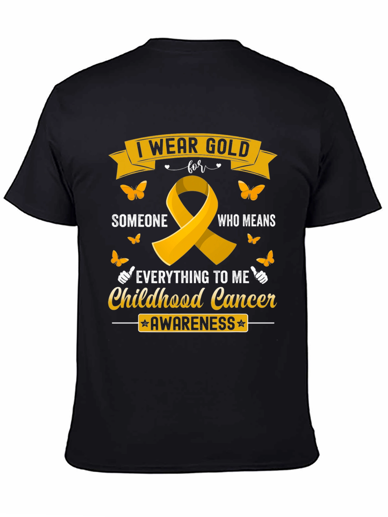 Childhood Cancer Awareness Gold Ribbon T-Shirt