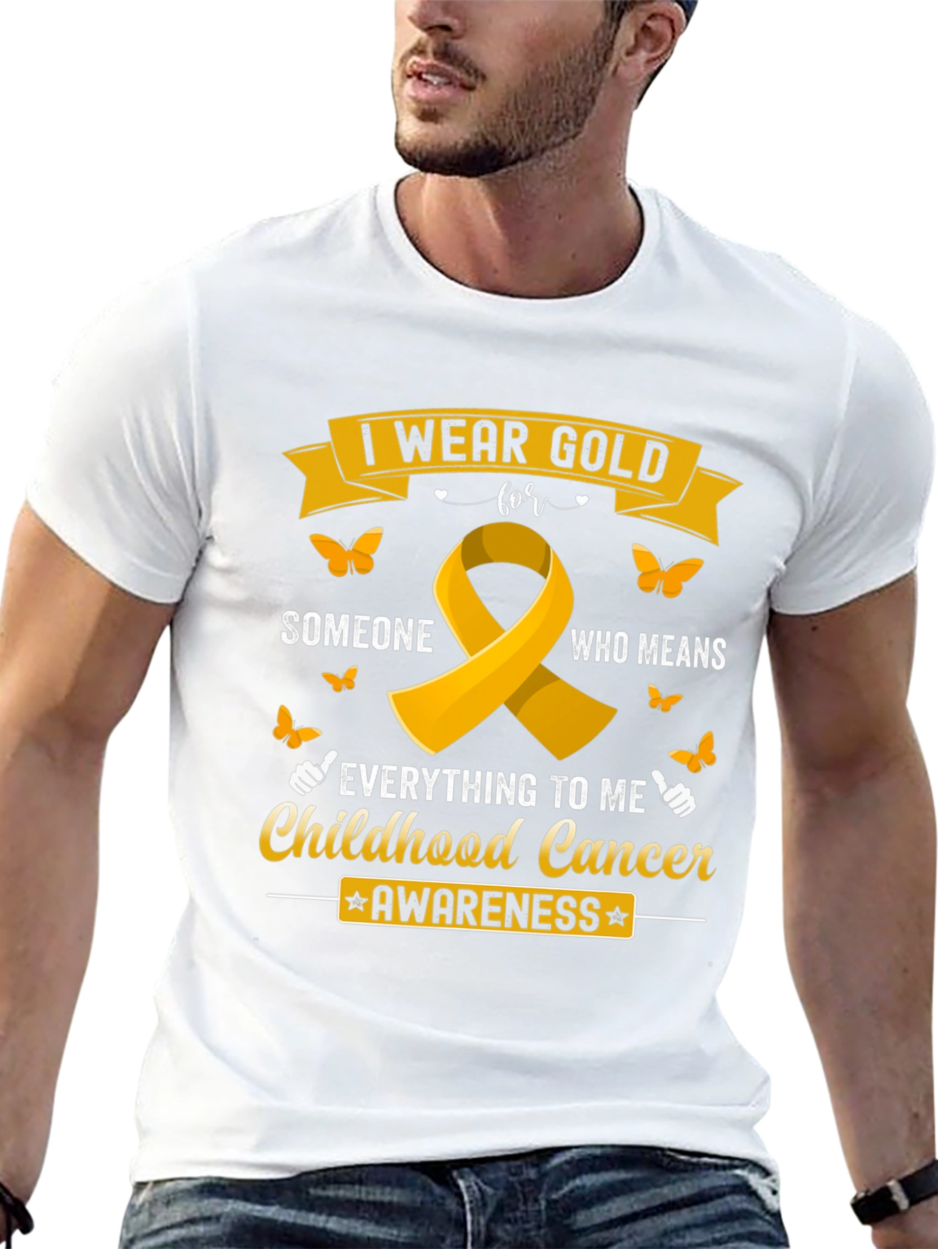 Childhood Cancer Awareness Gold Ribbon T-Shirt