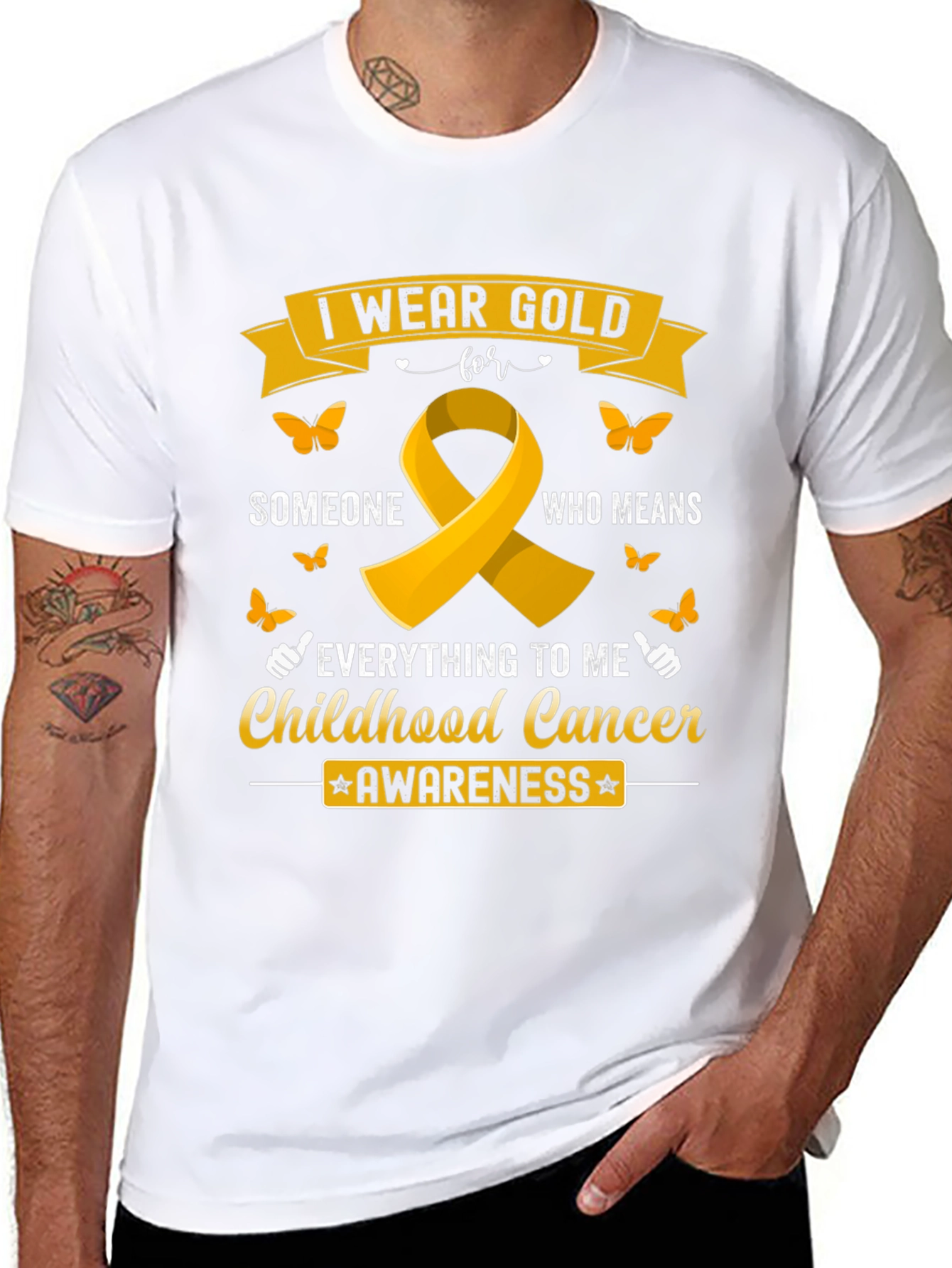 Childhood Cancer Awareness Gold Ribbon T-Shirt