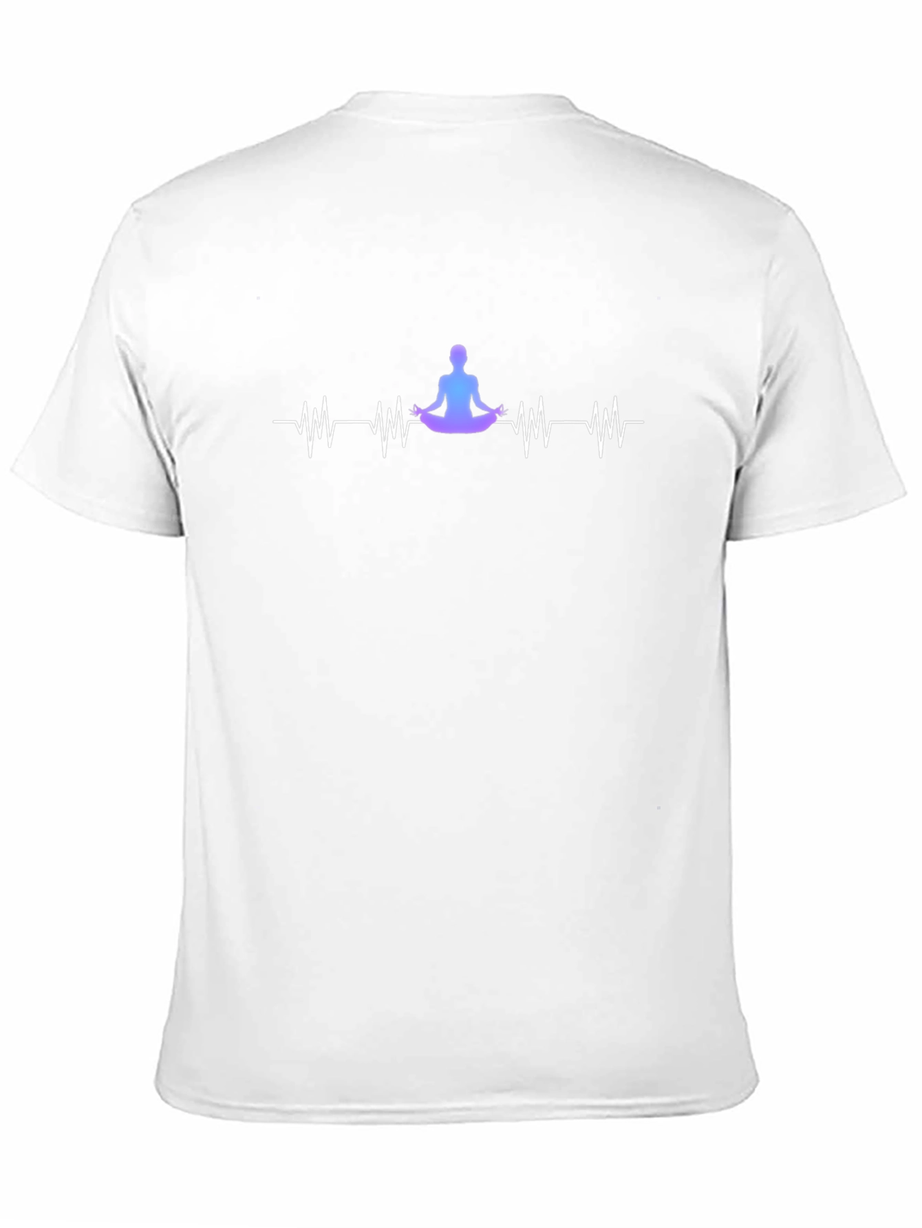 Yoga Heartbeat Black T-Shirt - Meditation Design