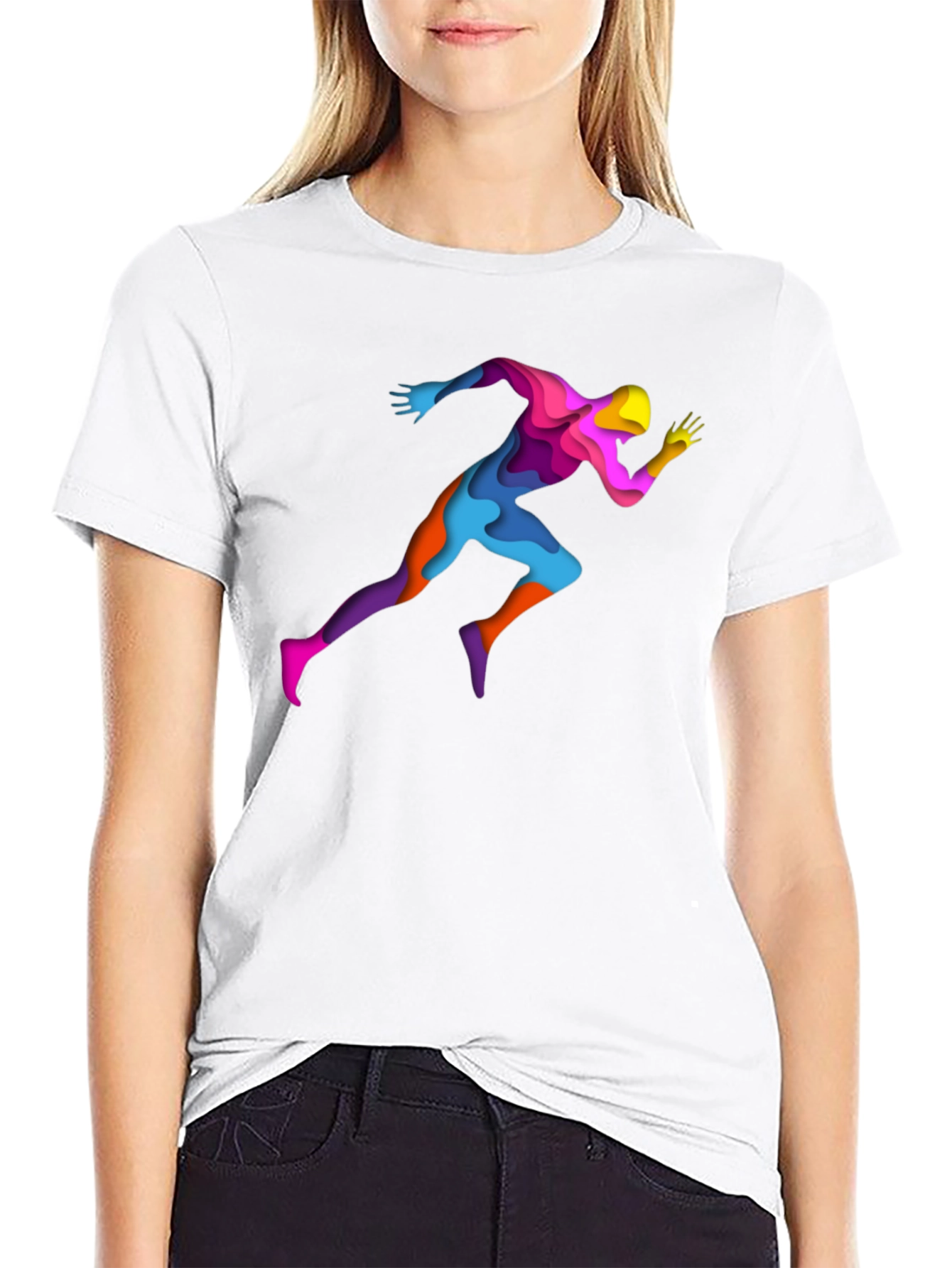 Runner Graphic Tee - Stylish Black T-Shirt