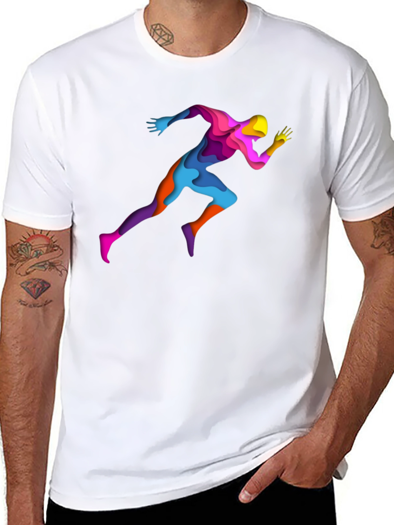 Runner Graphic Tee - Stylish Black T-Shirt