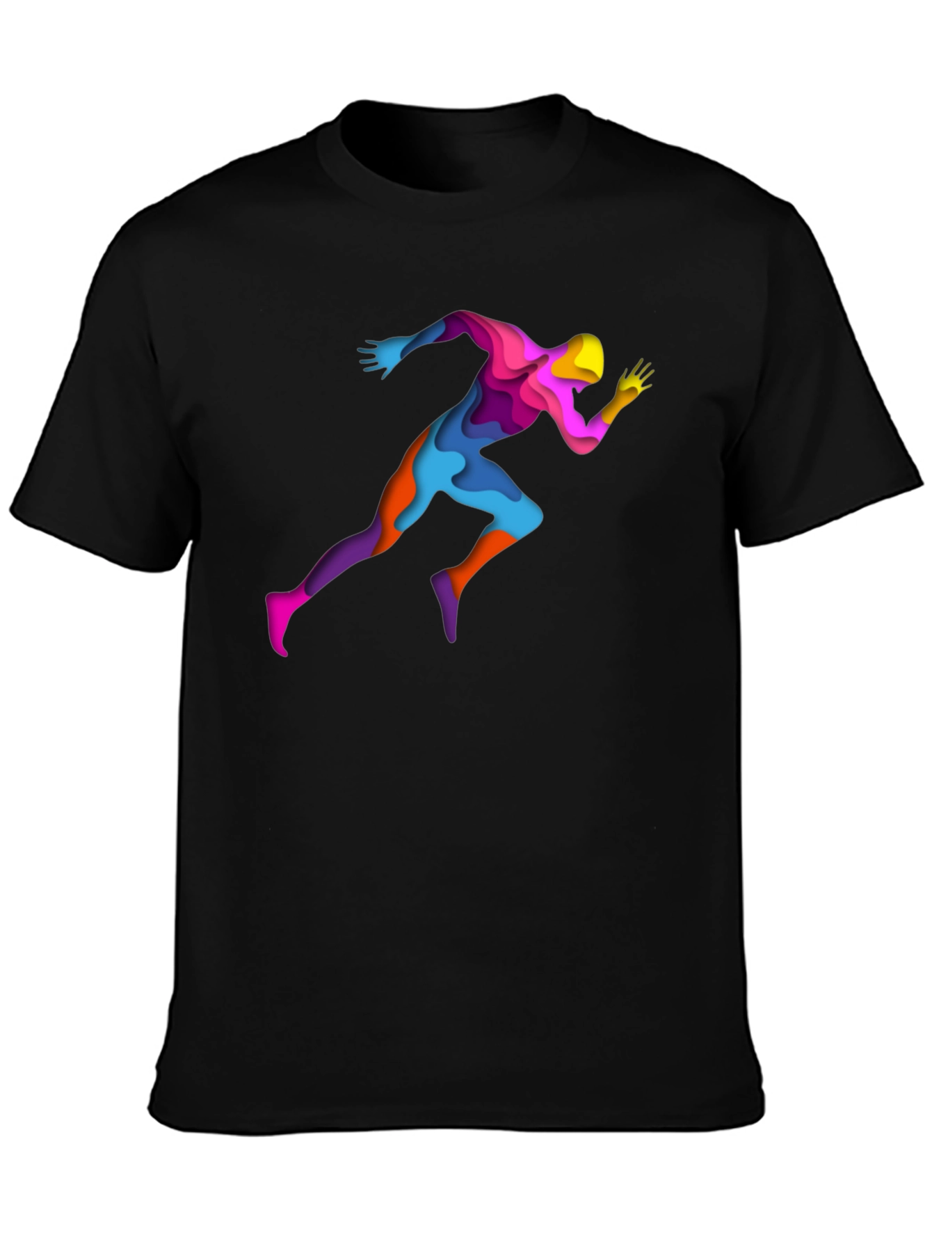 Runner Graphic Tee - Stylish Black T-Shirt