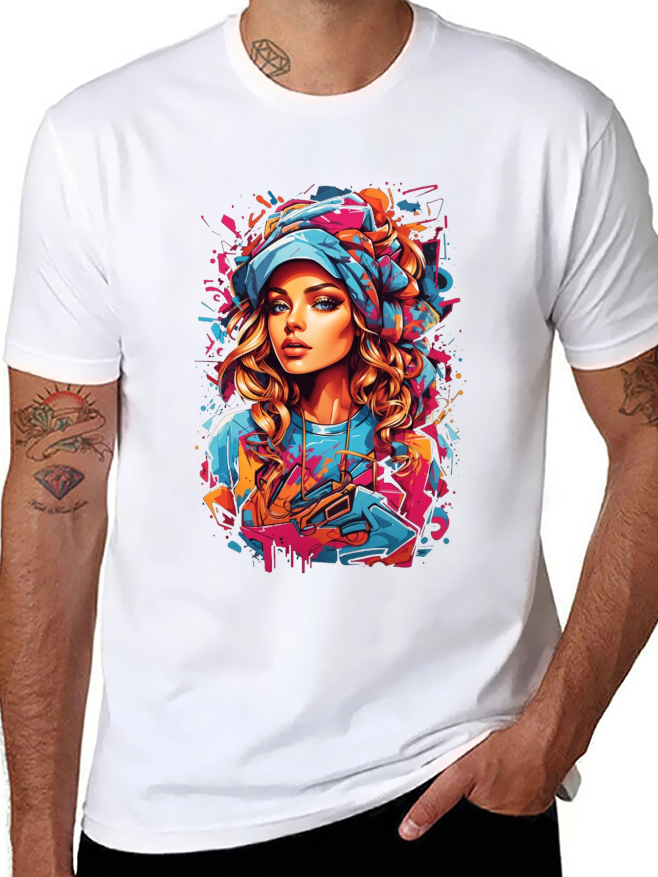 Graphic Tee: Woman with Head Scarf