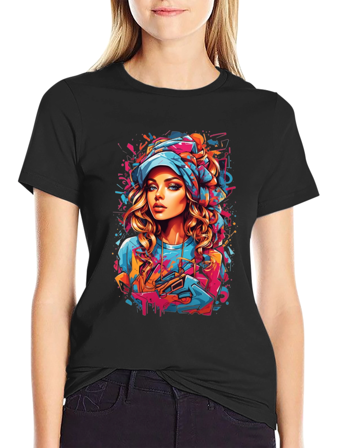 Graphic Tee: Woman with Head Scarf