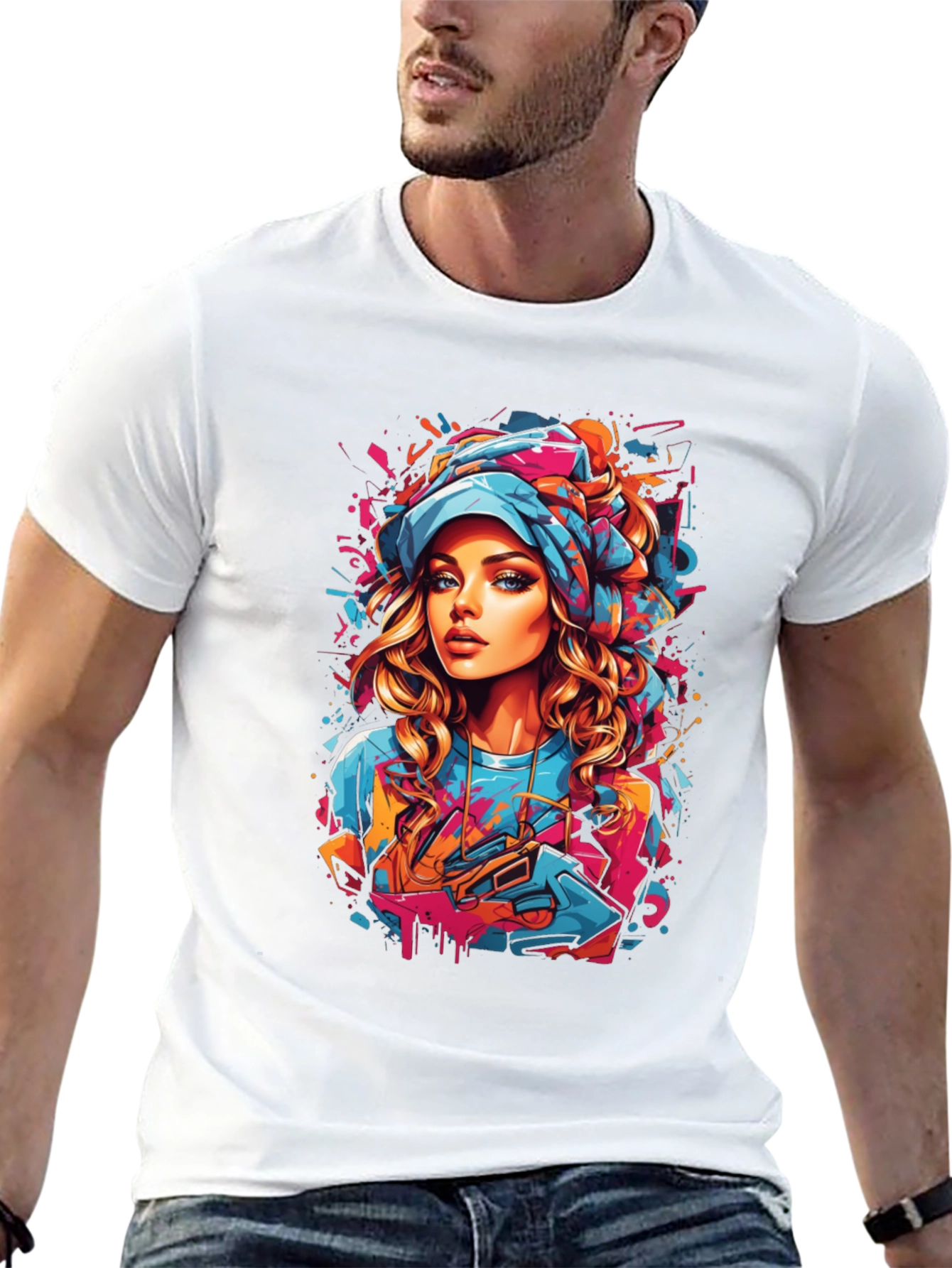 Graphic Tee: Woman with Head Scarf