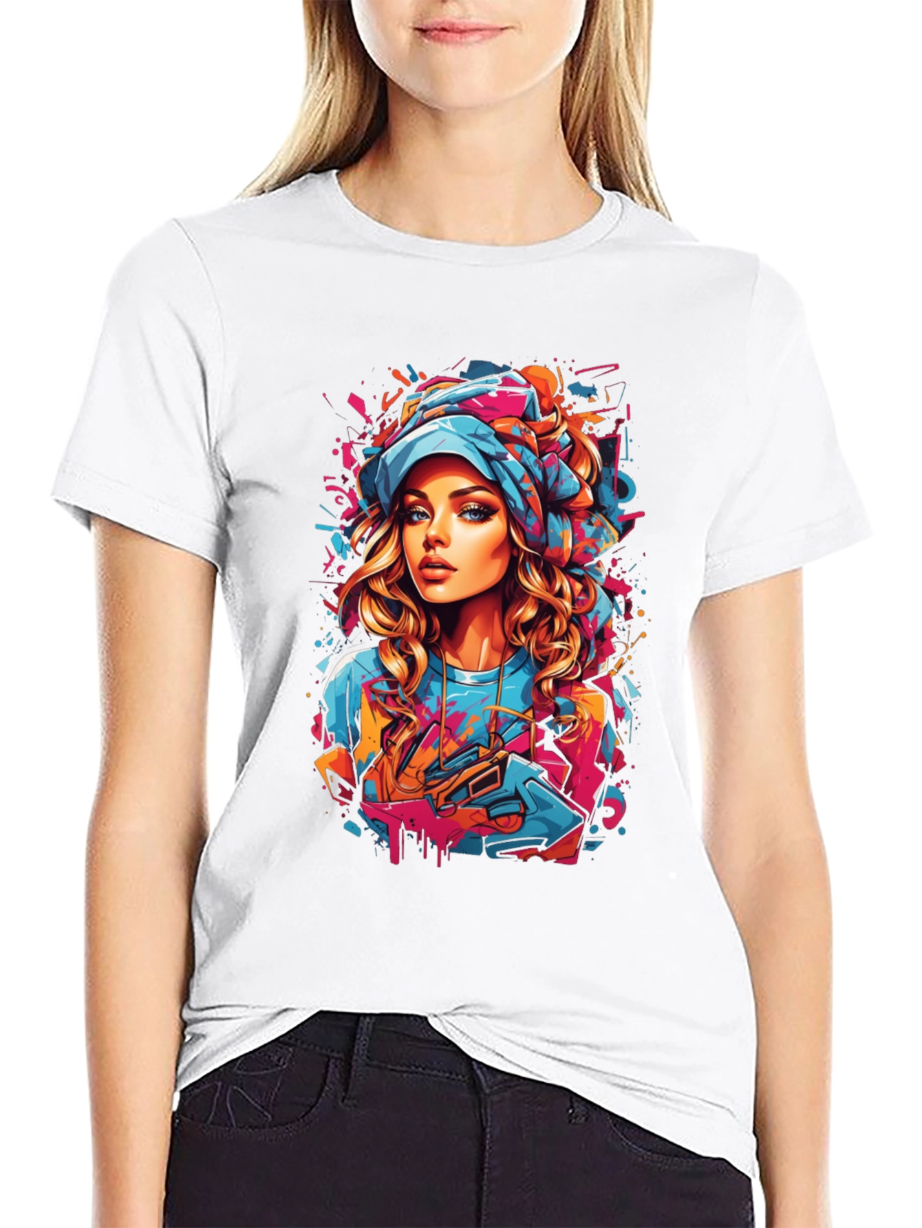 Graphic Tee: Woman with Head Scarf