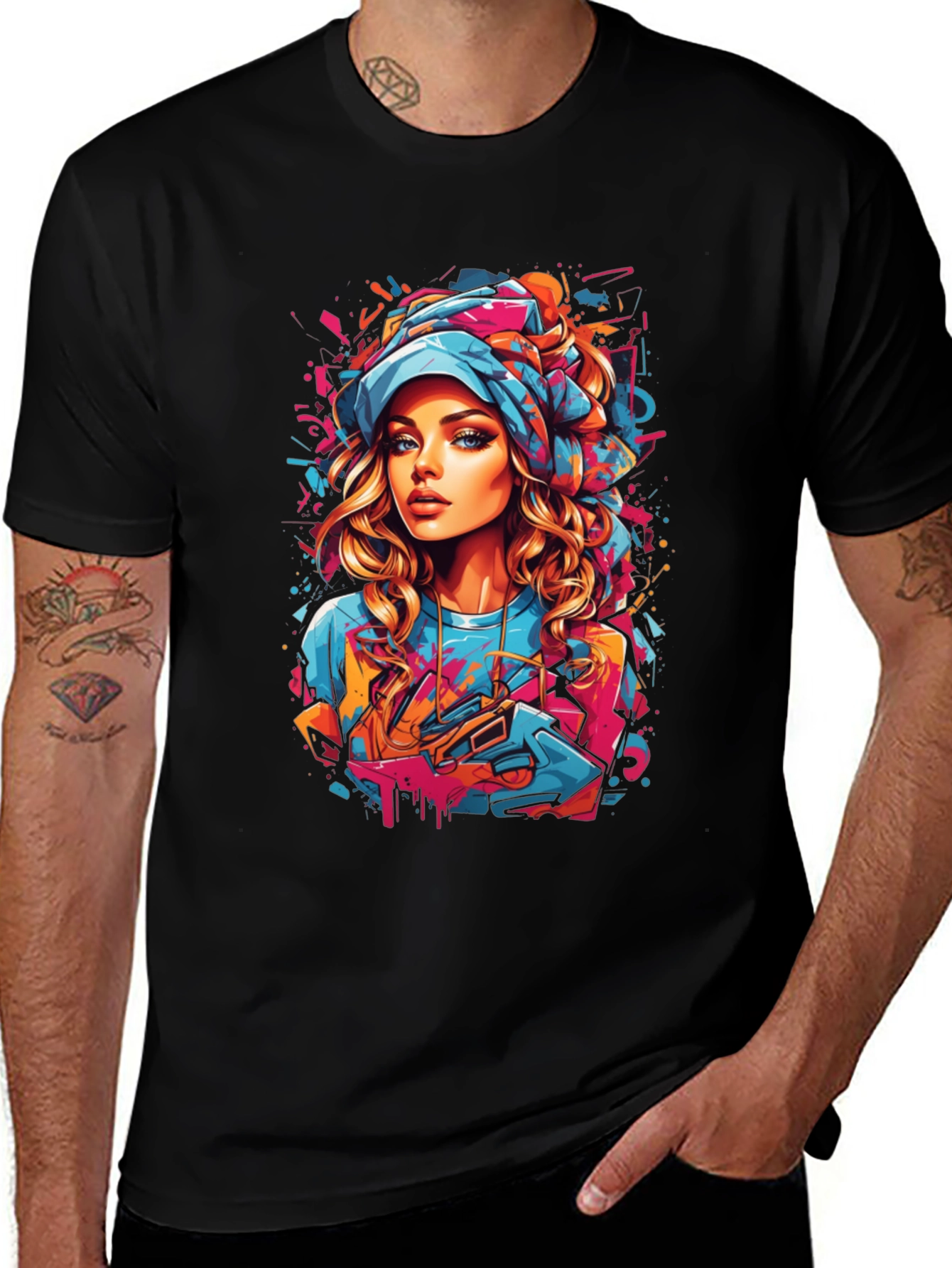 Graphic Tee: Woman with Head Scarf