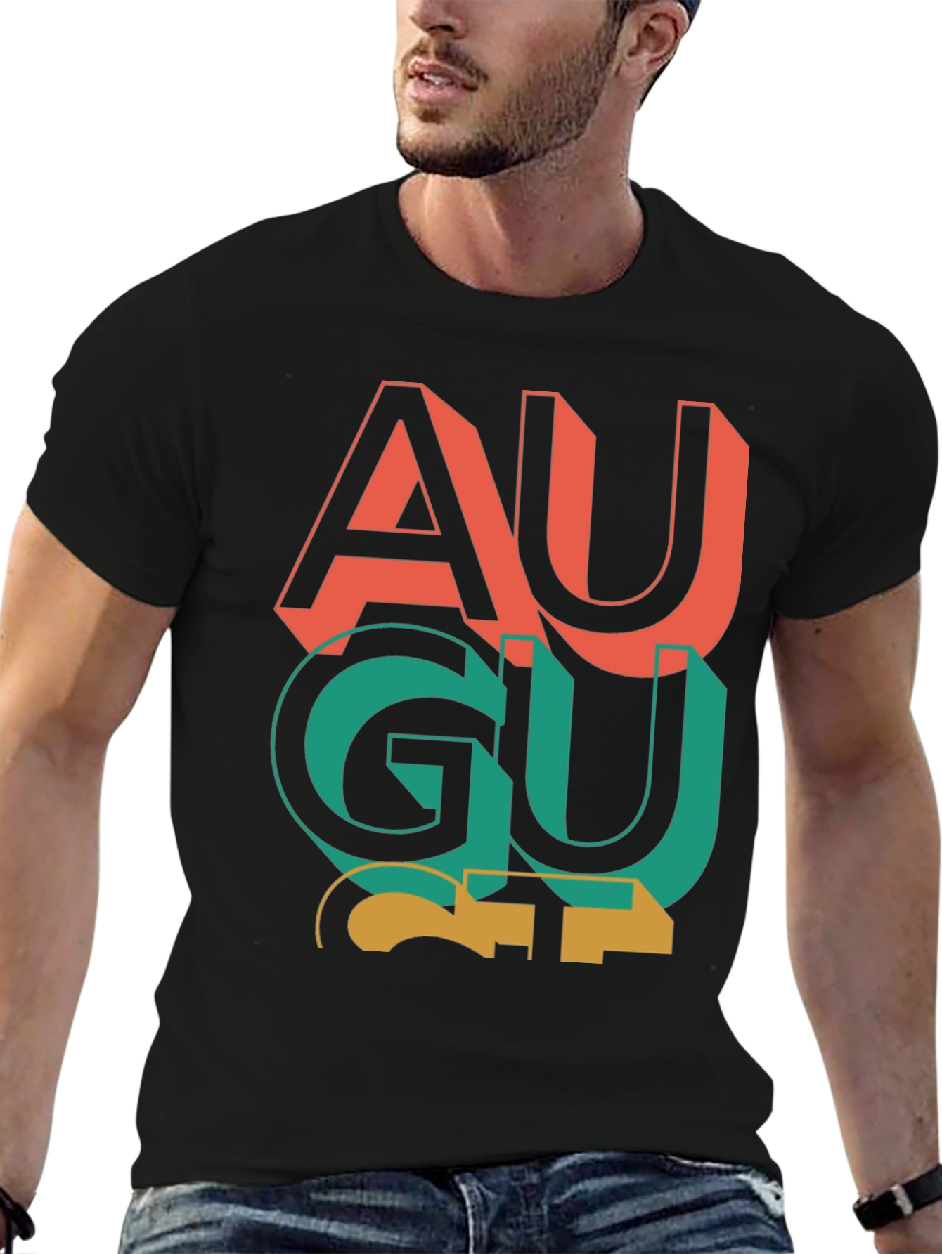 August Graphic Tee - Stylish Mens T-Shirt